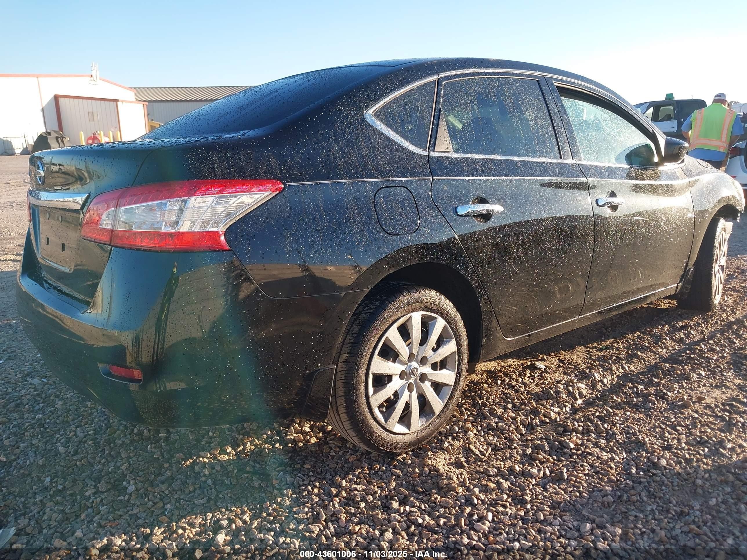 2015 Nissan Sentra S Черный vin: 3N1AB7AP8FY258609