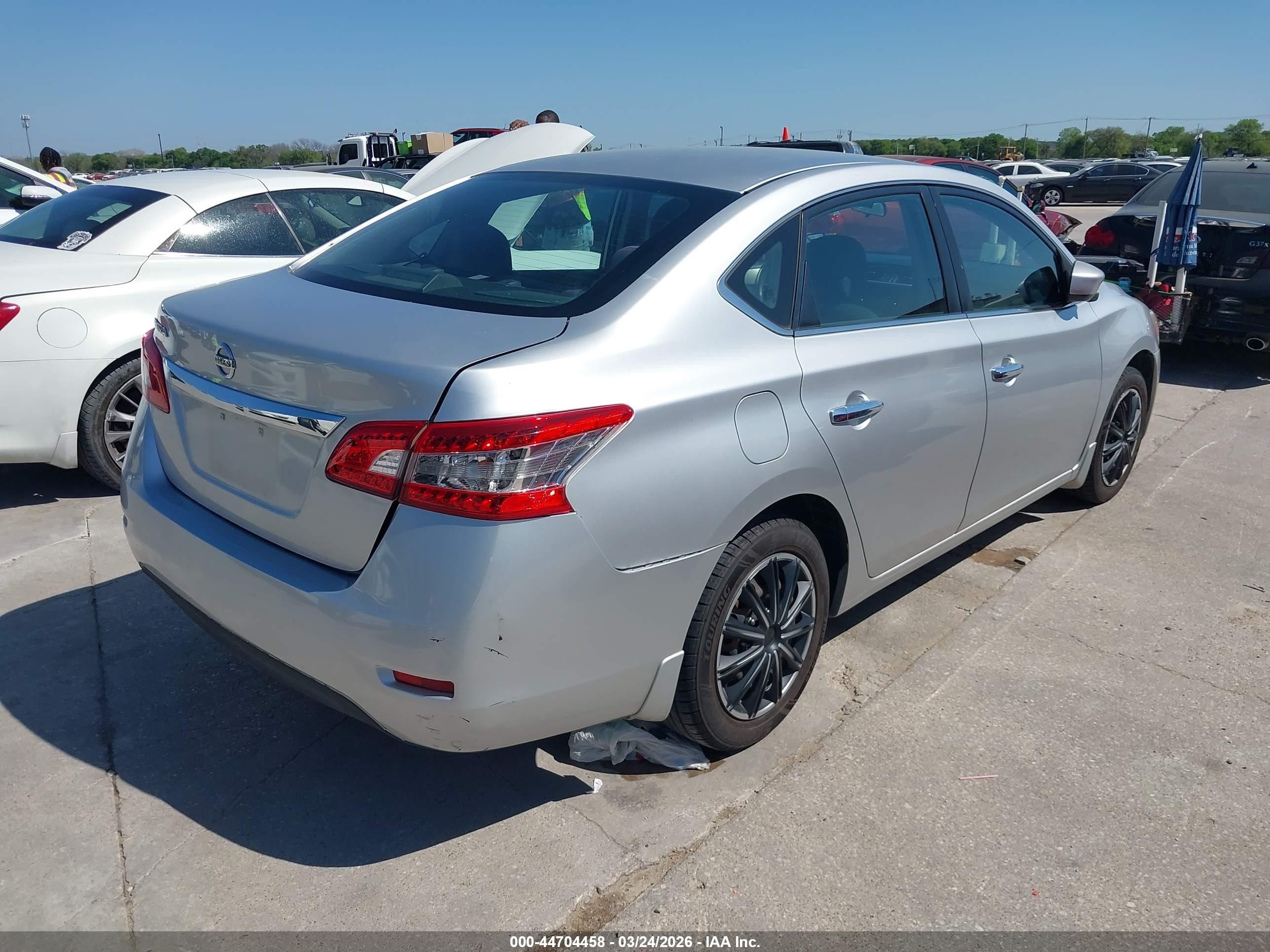 2015 Nissan Sentra S Silver vin: 3N1AB7AP8FY274910