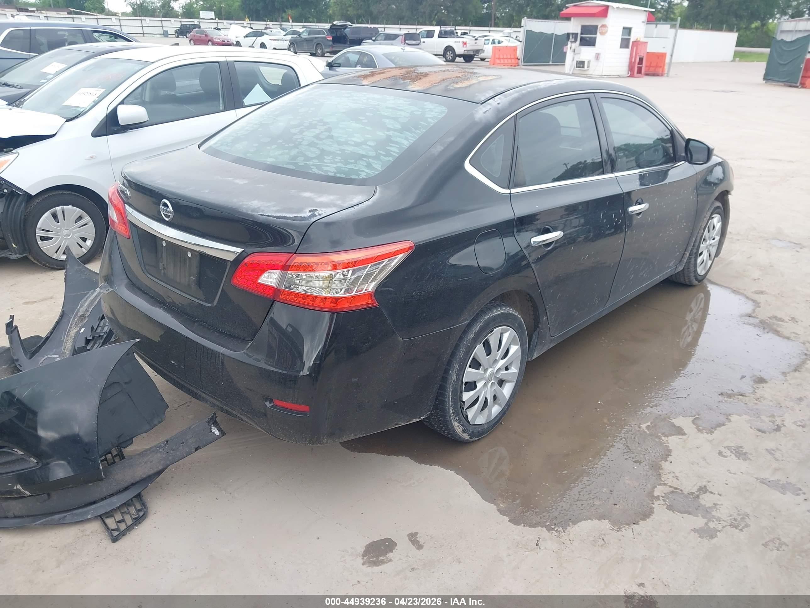 2015 Nissan Sentra S Black vin: 3N1AB7AP8FY275538