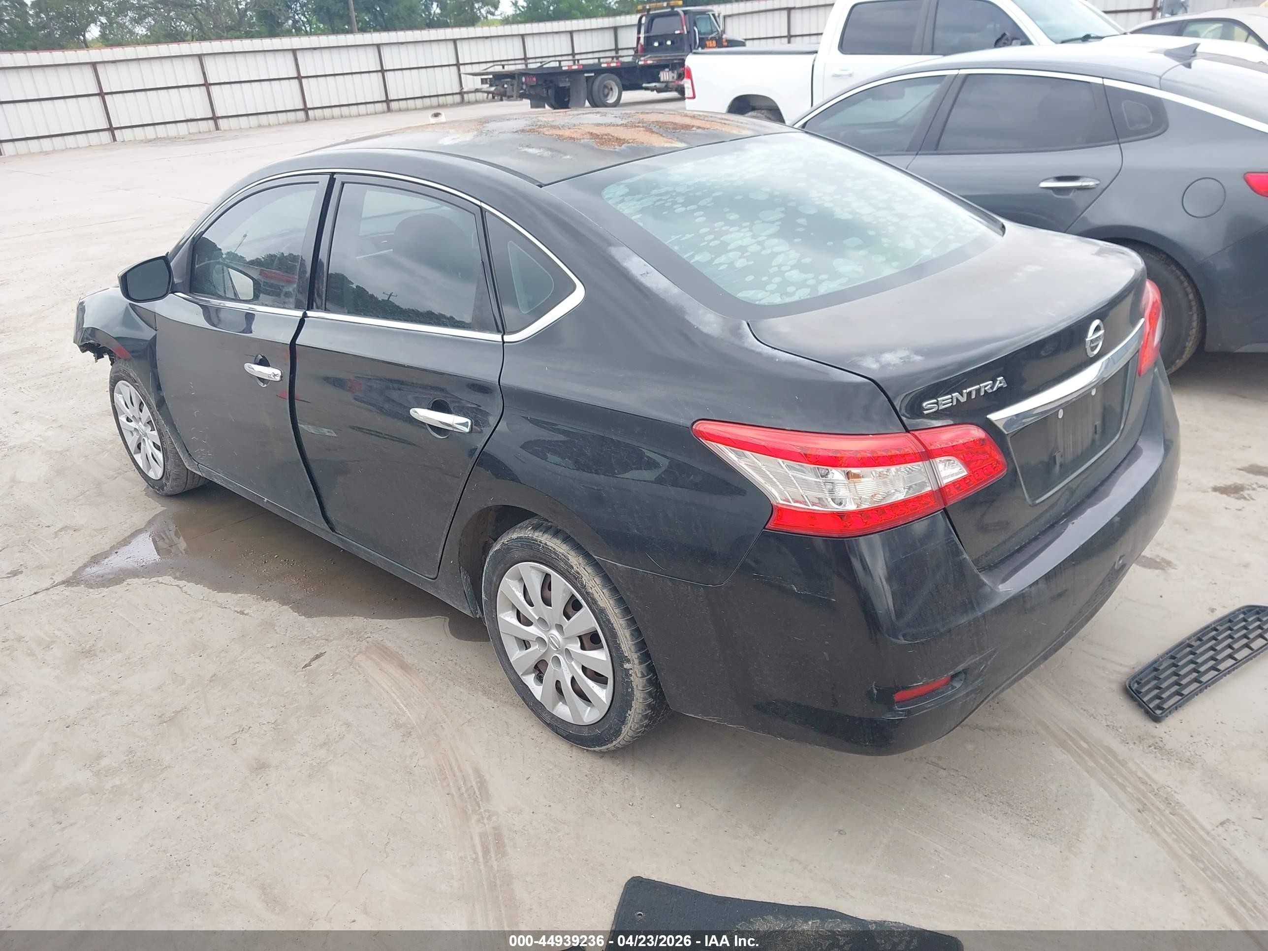 2015 Nissan Sentra S Black vin: 3N1AB7AP8FY275538