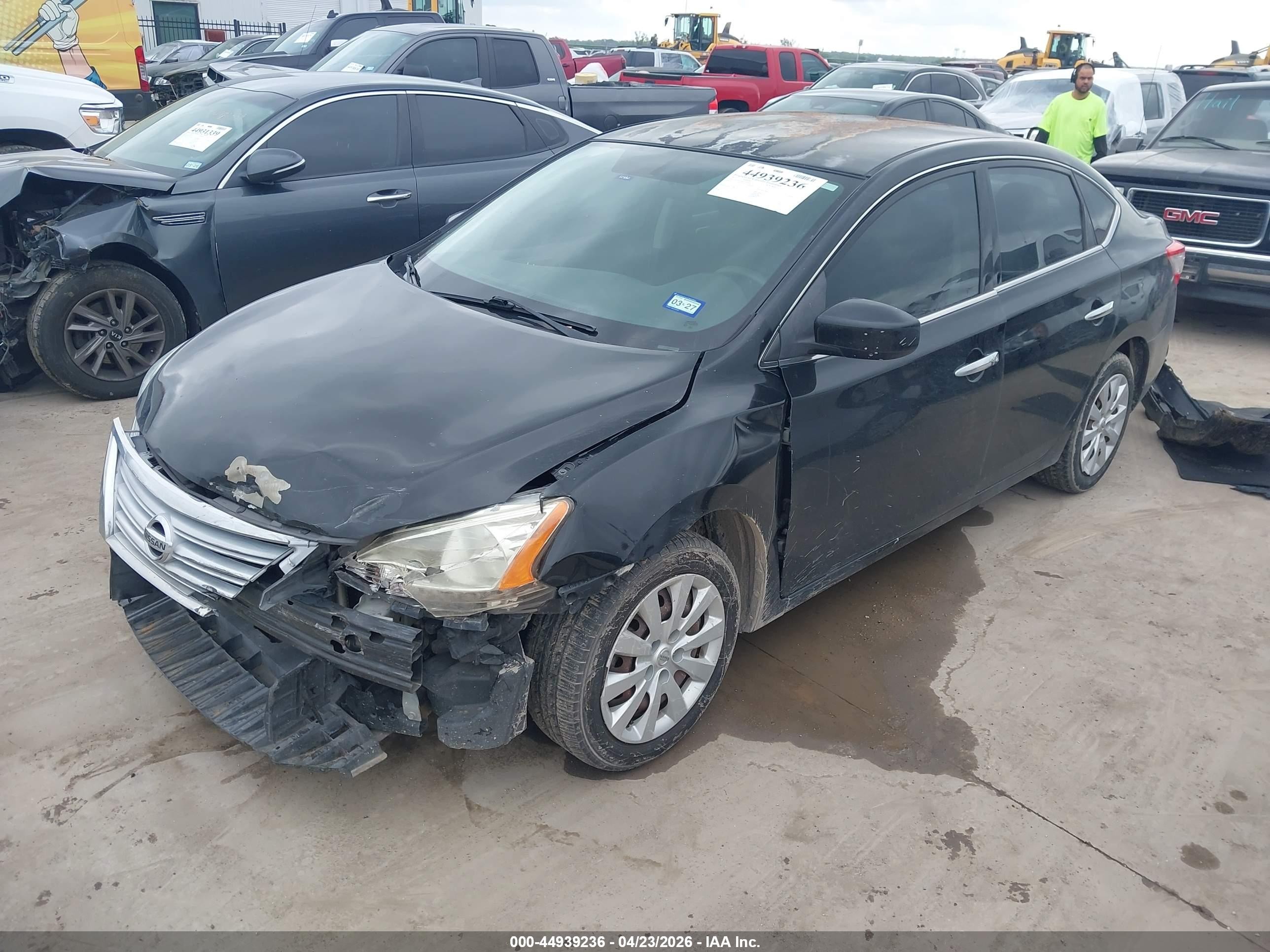 2015 Nissan Sentra S Black vin: 3N1AB7AP8FY275538
