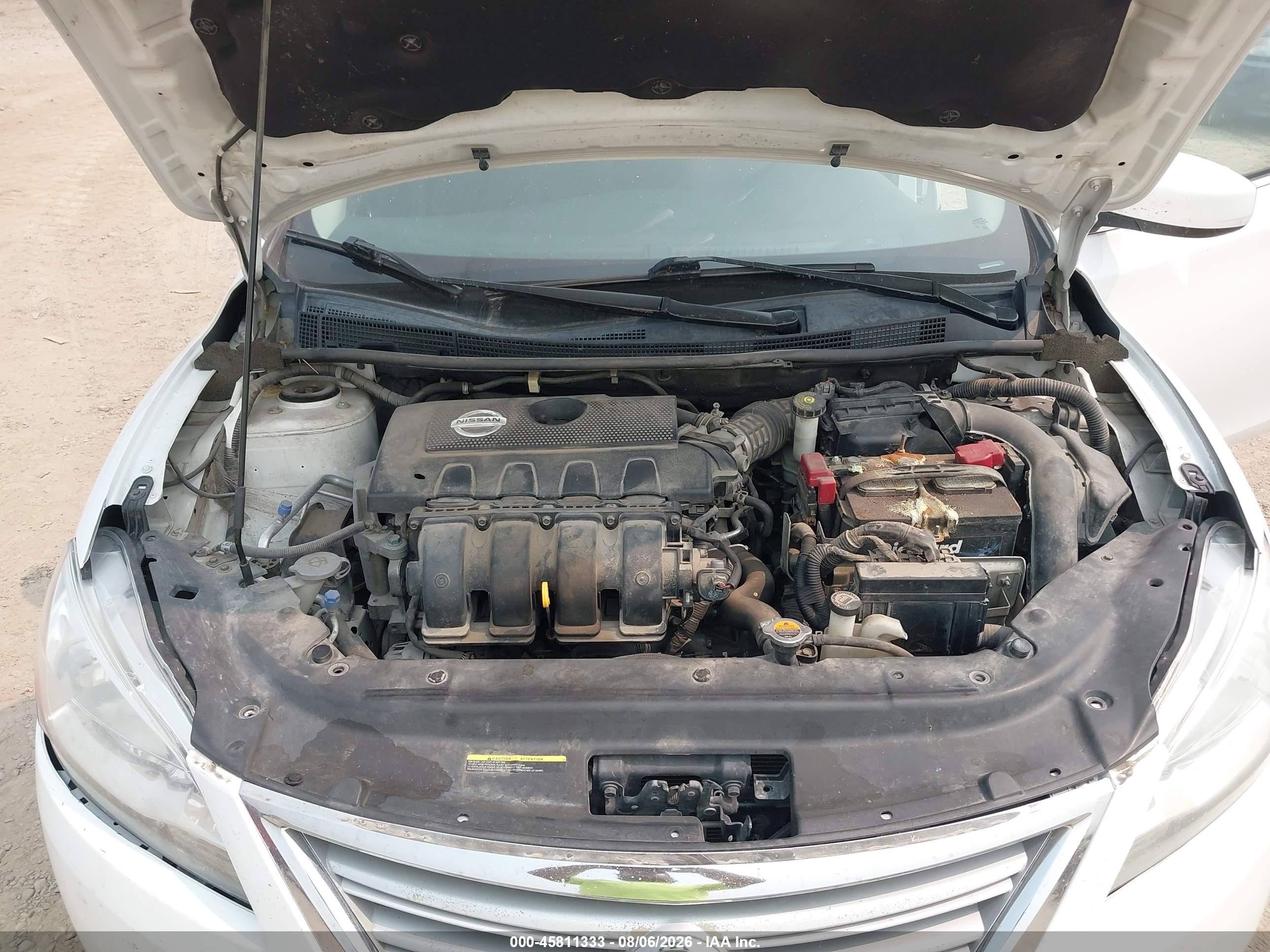2015 Nissan Sentra S White vin: 3N1AB7AP8FY275930