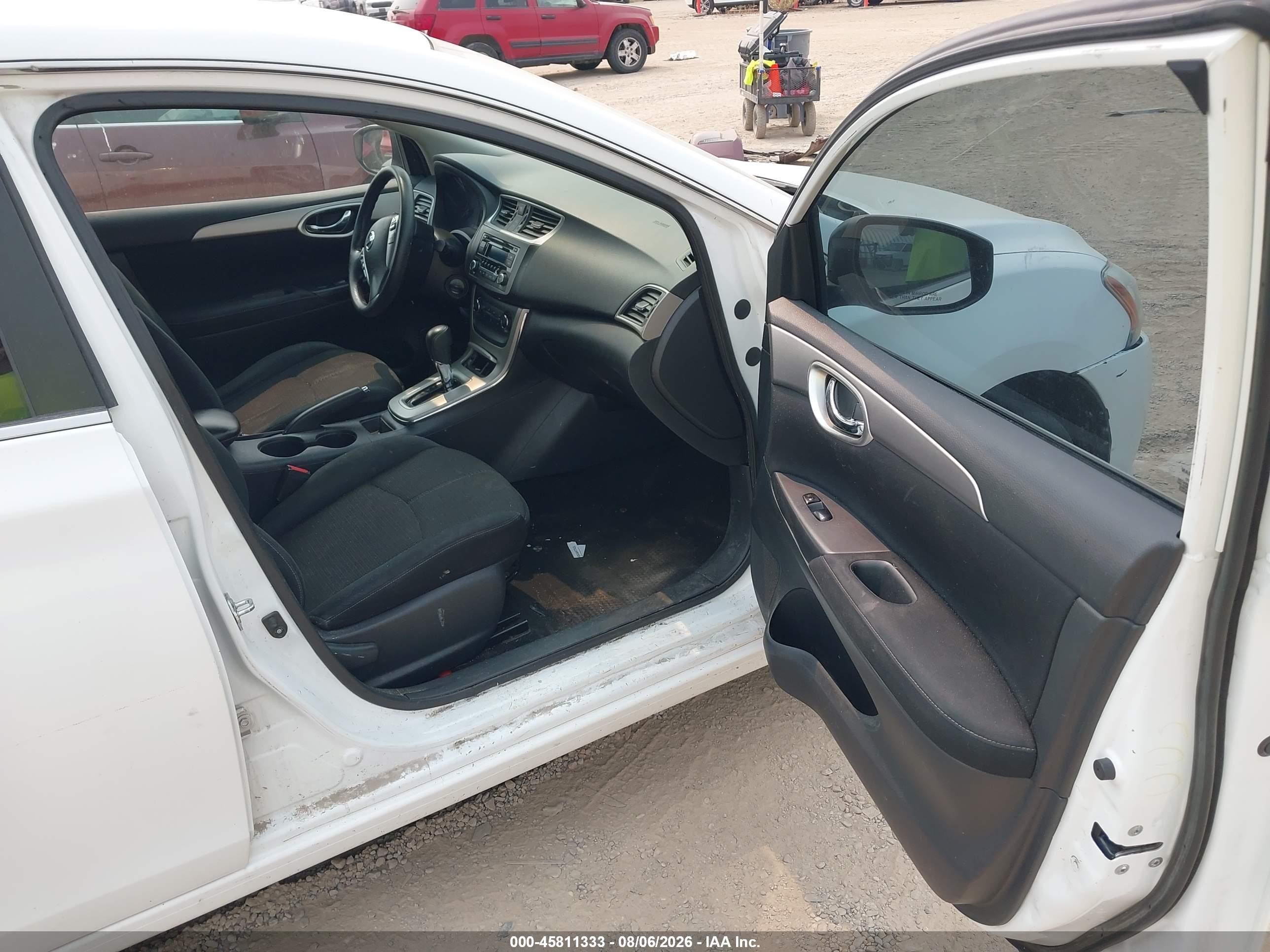 2015 Nissan Sentra S White vin: 3N1AB7AP8FY275930