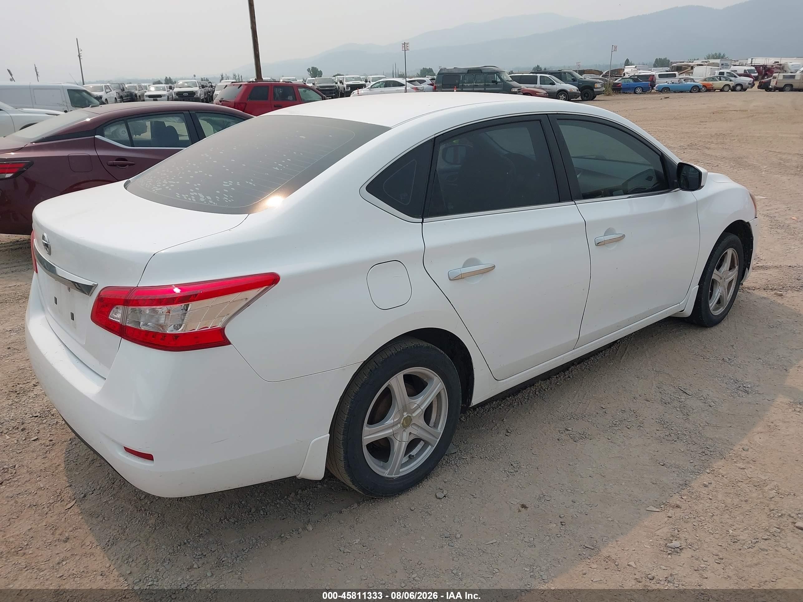 2015 Nissan Sentra S White vin: 3N1AB7AP8FY275930