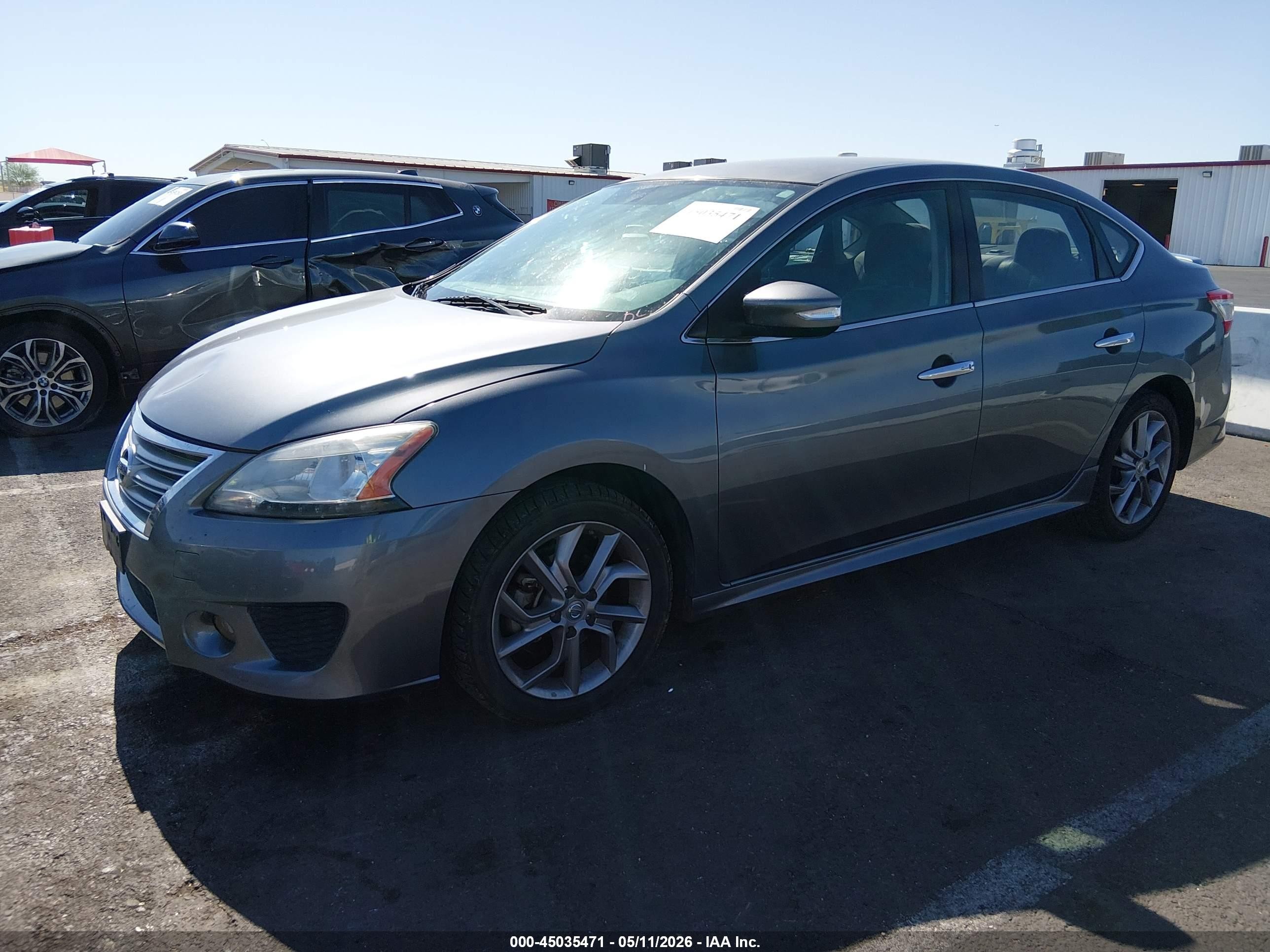 2015 Nissan Sentra Sr Gray vin: 3N1AB7AP8FY280254