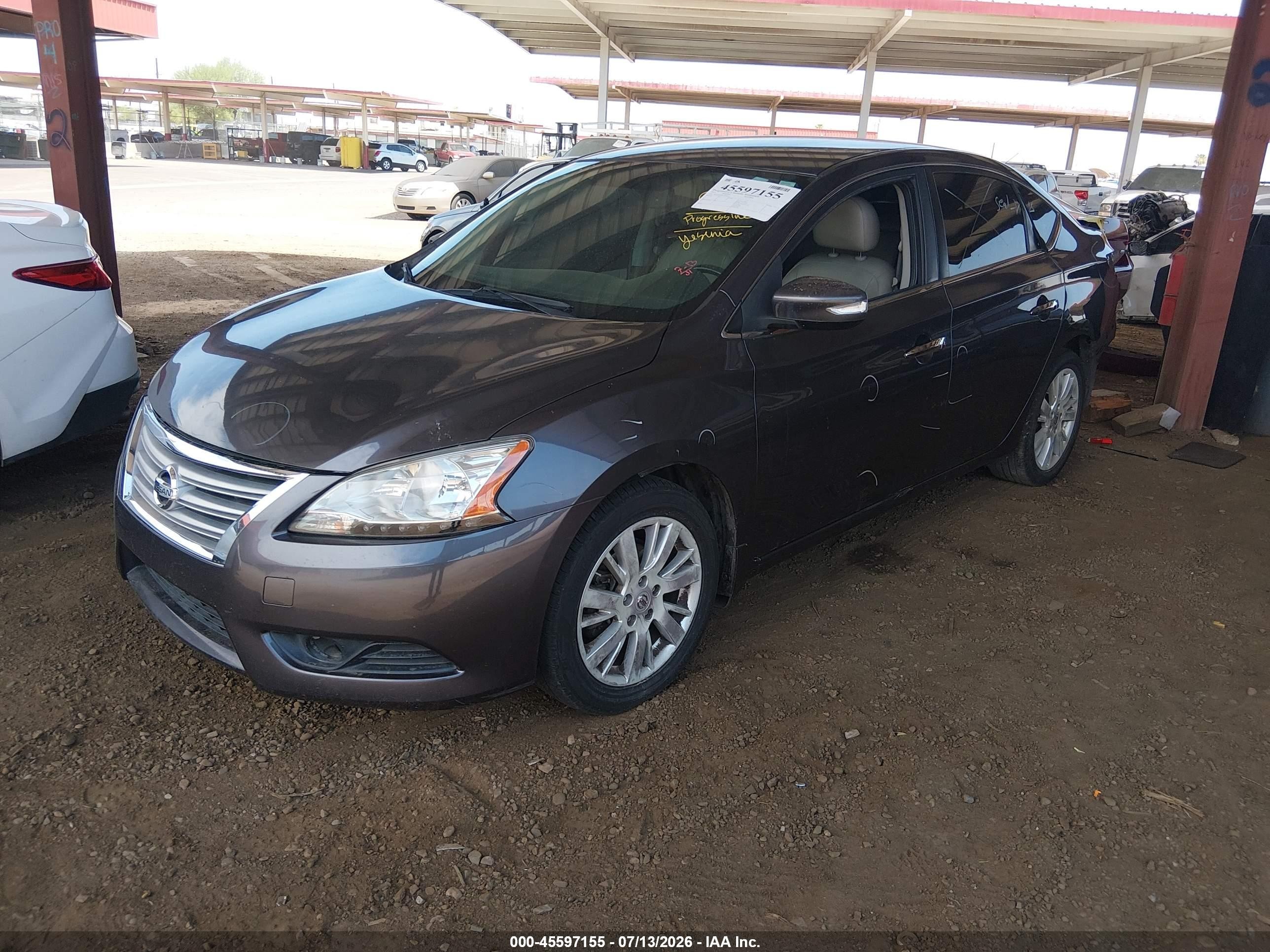 2015 Nissan Sentra Sl Gray vin: 3N1AB7AP8FY290055