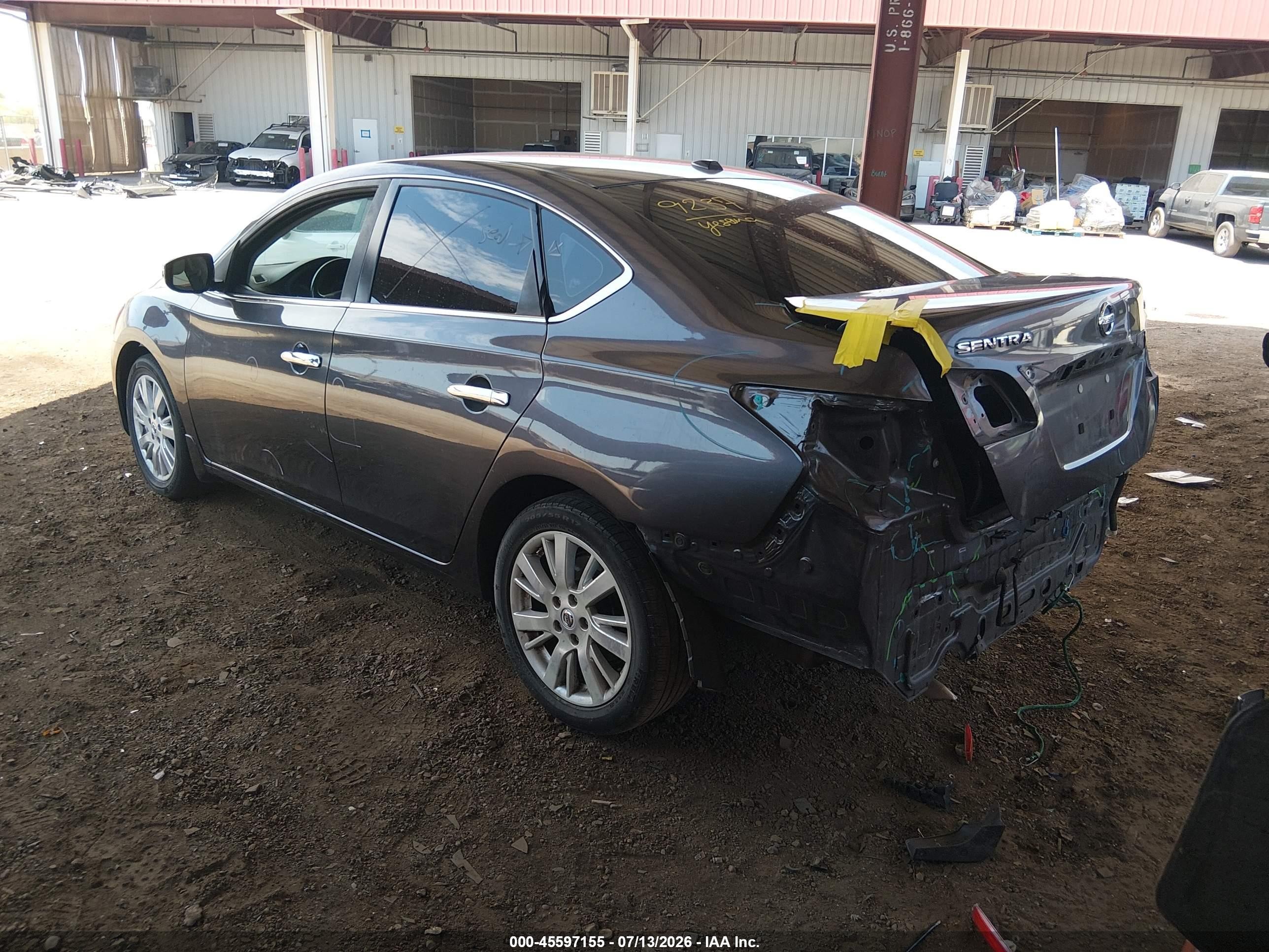 2015 Nissan Sentra Sl Gray vin: 3N1AB7AP8FY290055