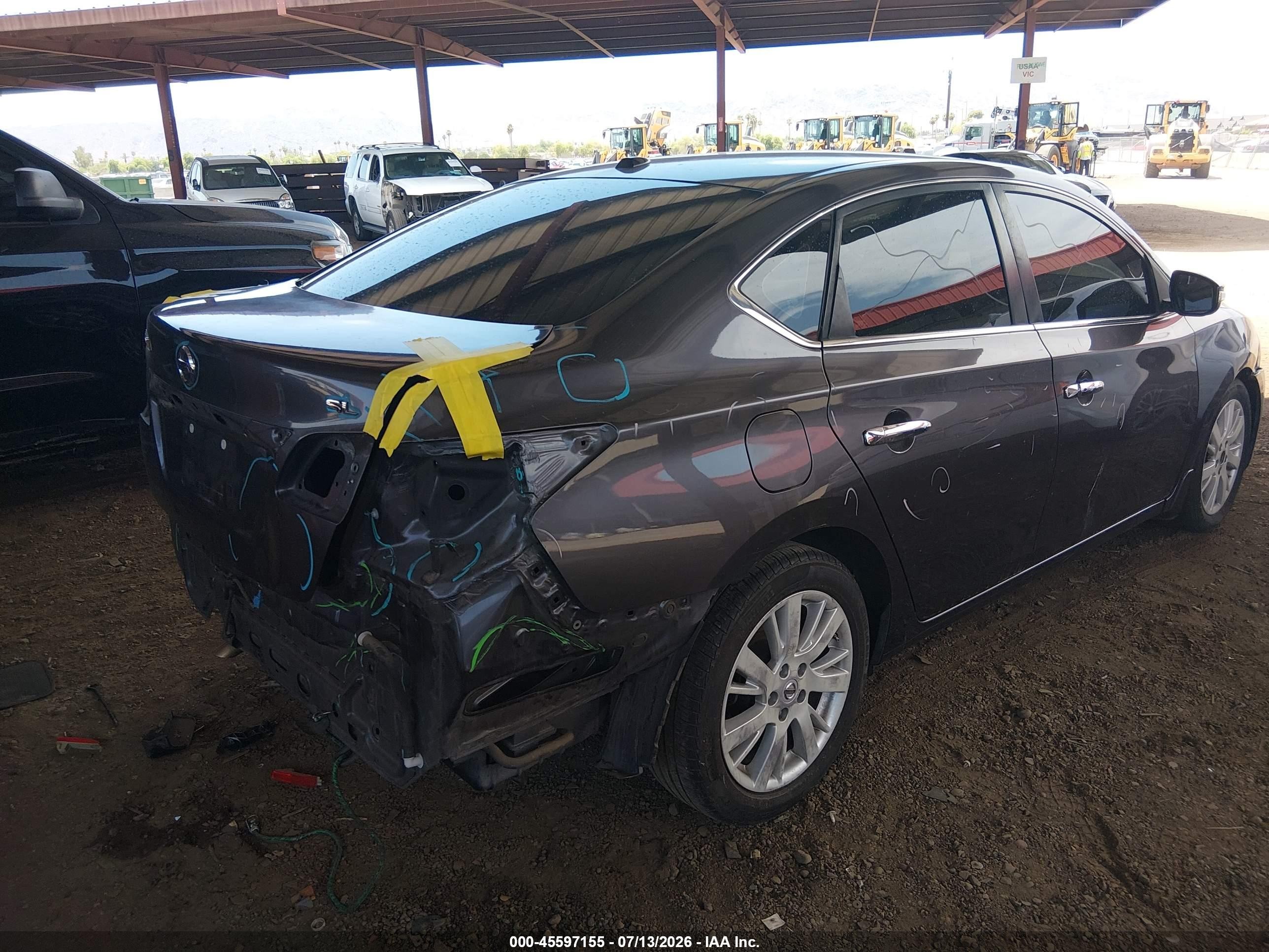 2015 Nissan Sentra Sl Gray vin: 3N1AB7AP8FY290055