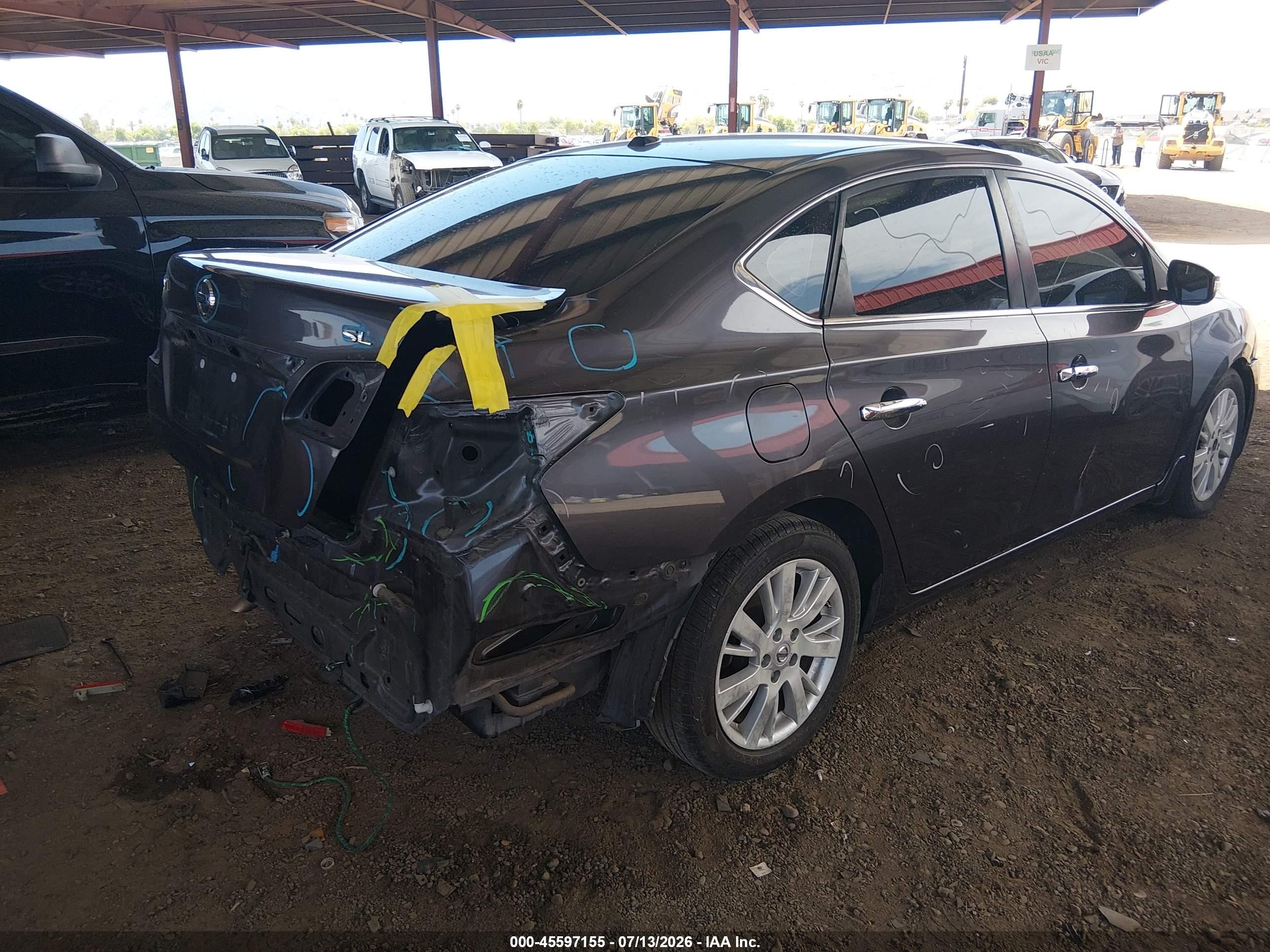 2015 Nissan Sentra Sl Gray vin: 3N1AB7AP8FY290055