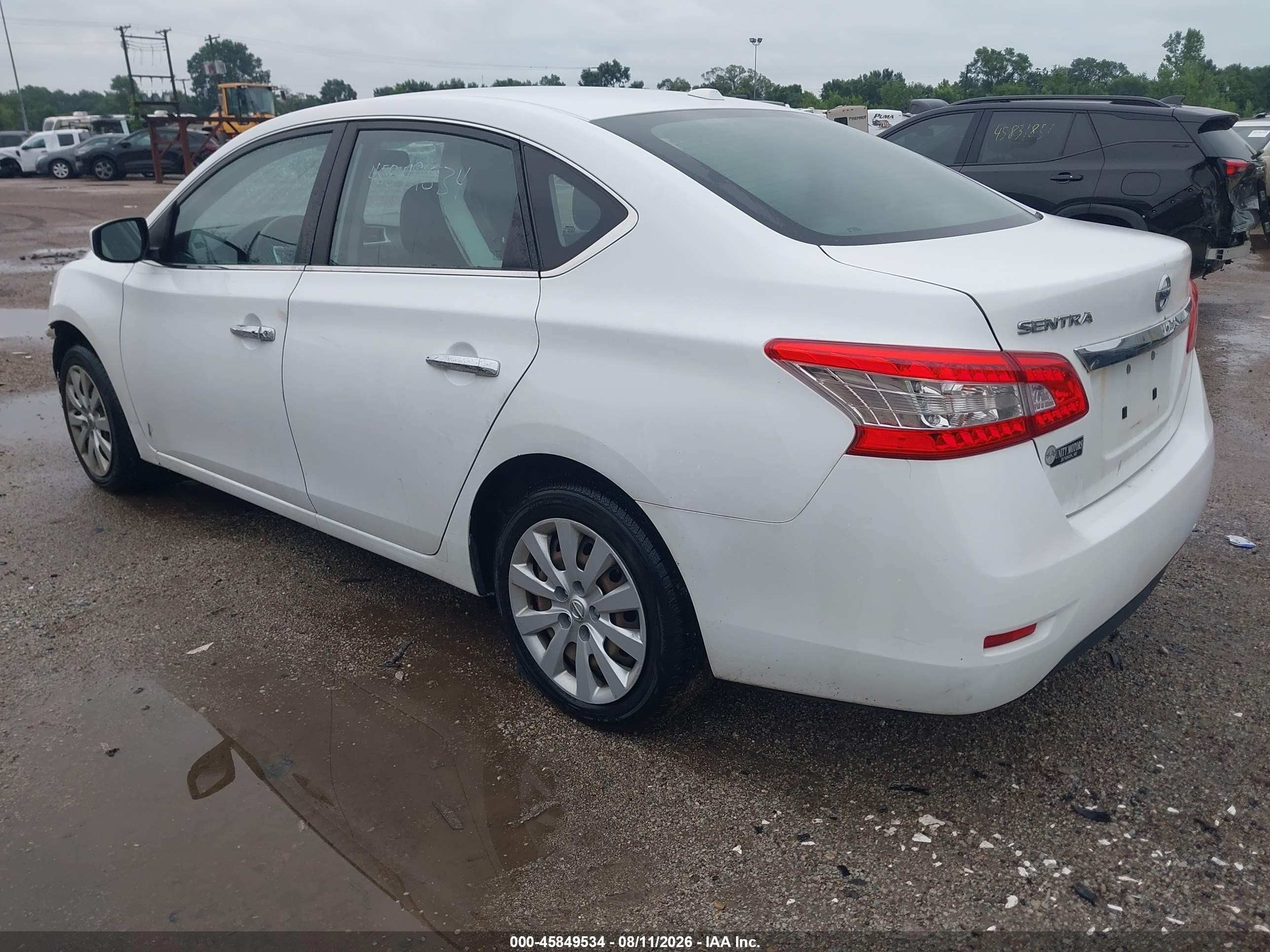 2015 Nissan Sentra Fe+ S/s/sl/sr/sv White vin: 3N1AB7AP8FY290508