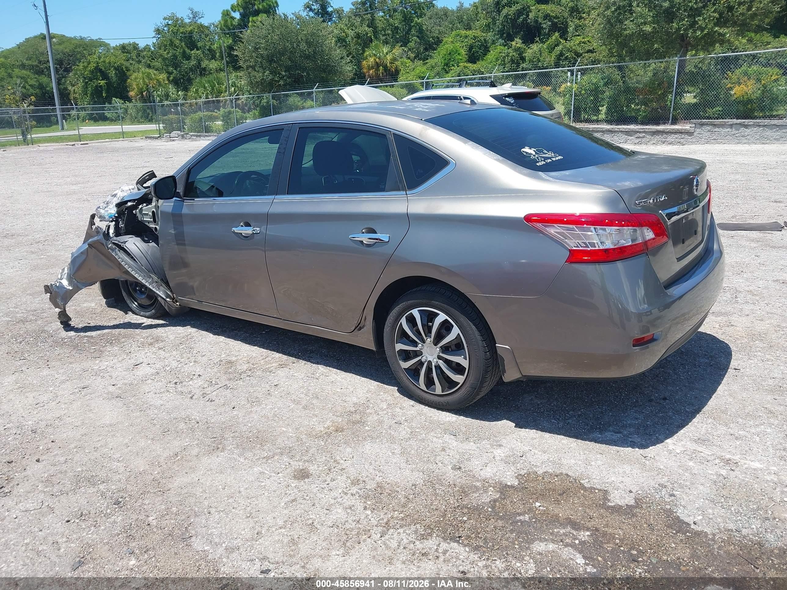 2015 Nissan Sentra Sv Серый vin: 3N1AB7AP8FY291478