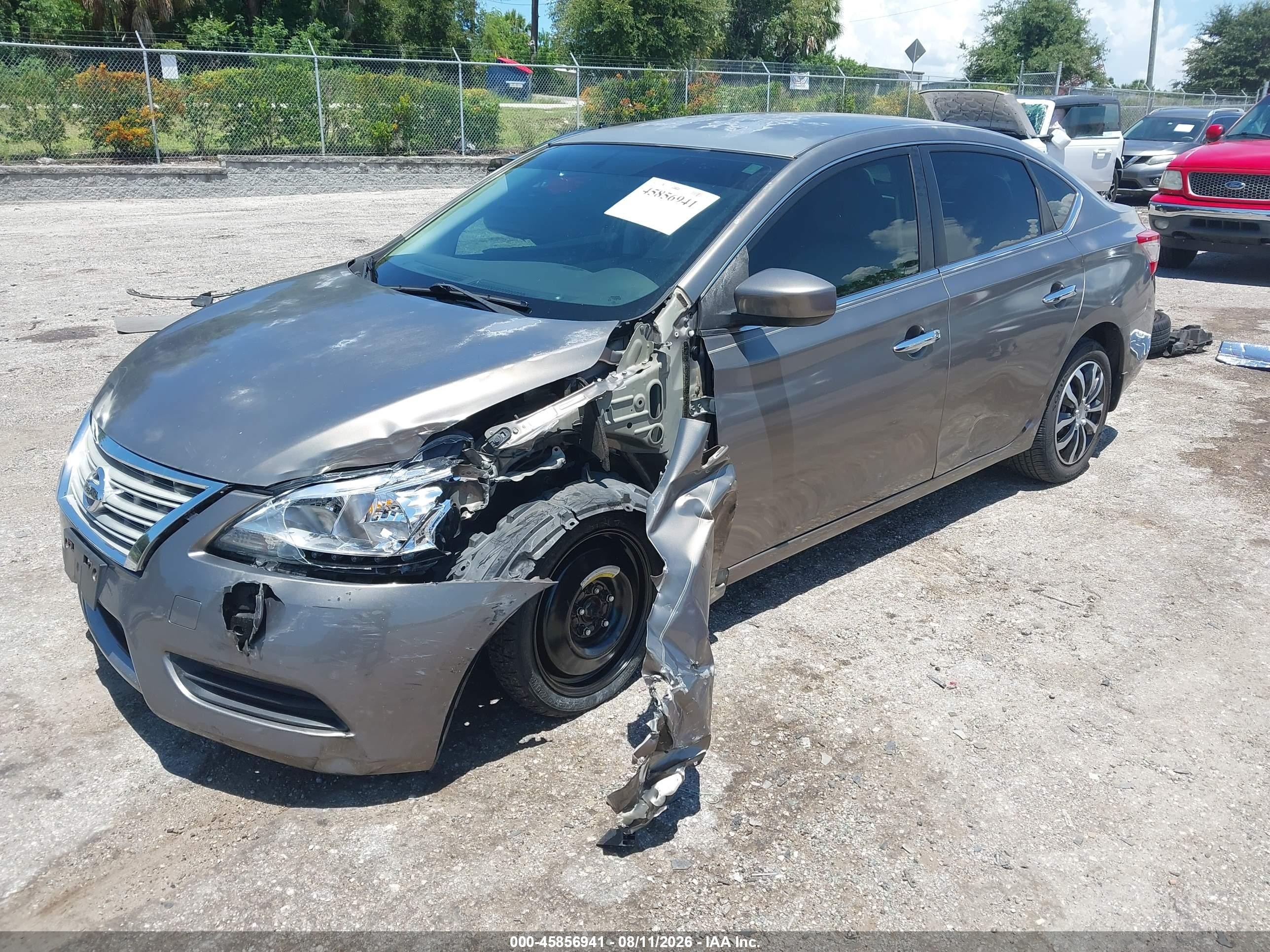 2015 Nissan Sentra Sv Серый vin: 3N1AB7AP8FY291478