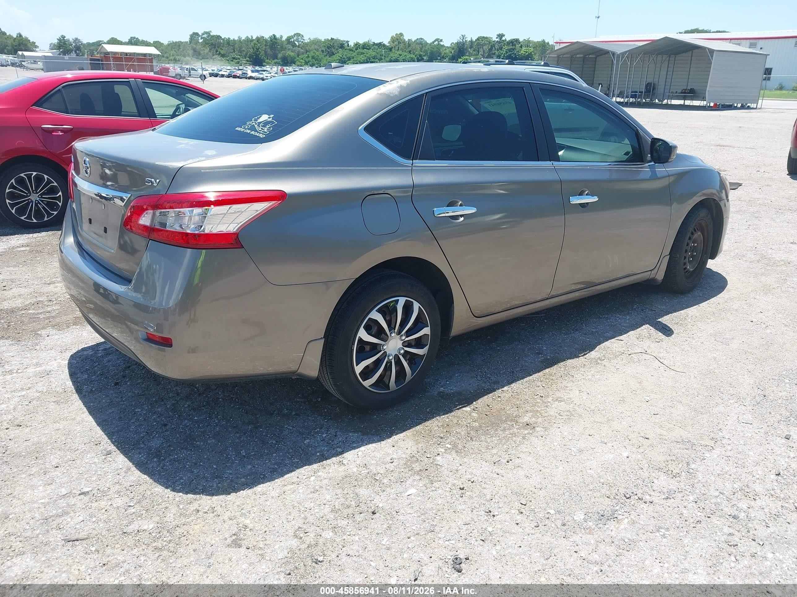 2015 Nissan Sentra Sv Серый vin: 3N1AB7AP8FY291478