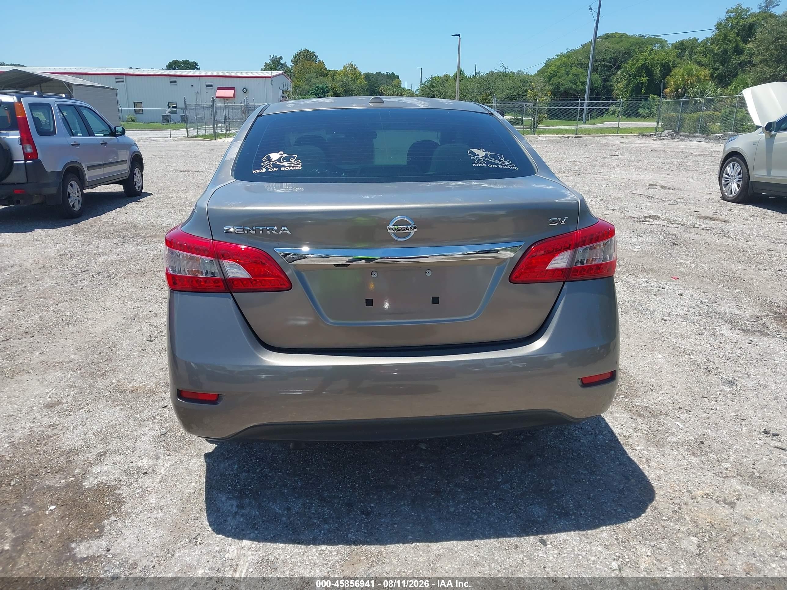 2015 Nissan Sentra Sv Серый vin: 3N1AB7AP8FY291478