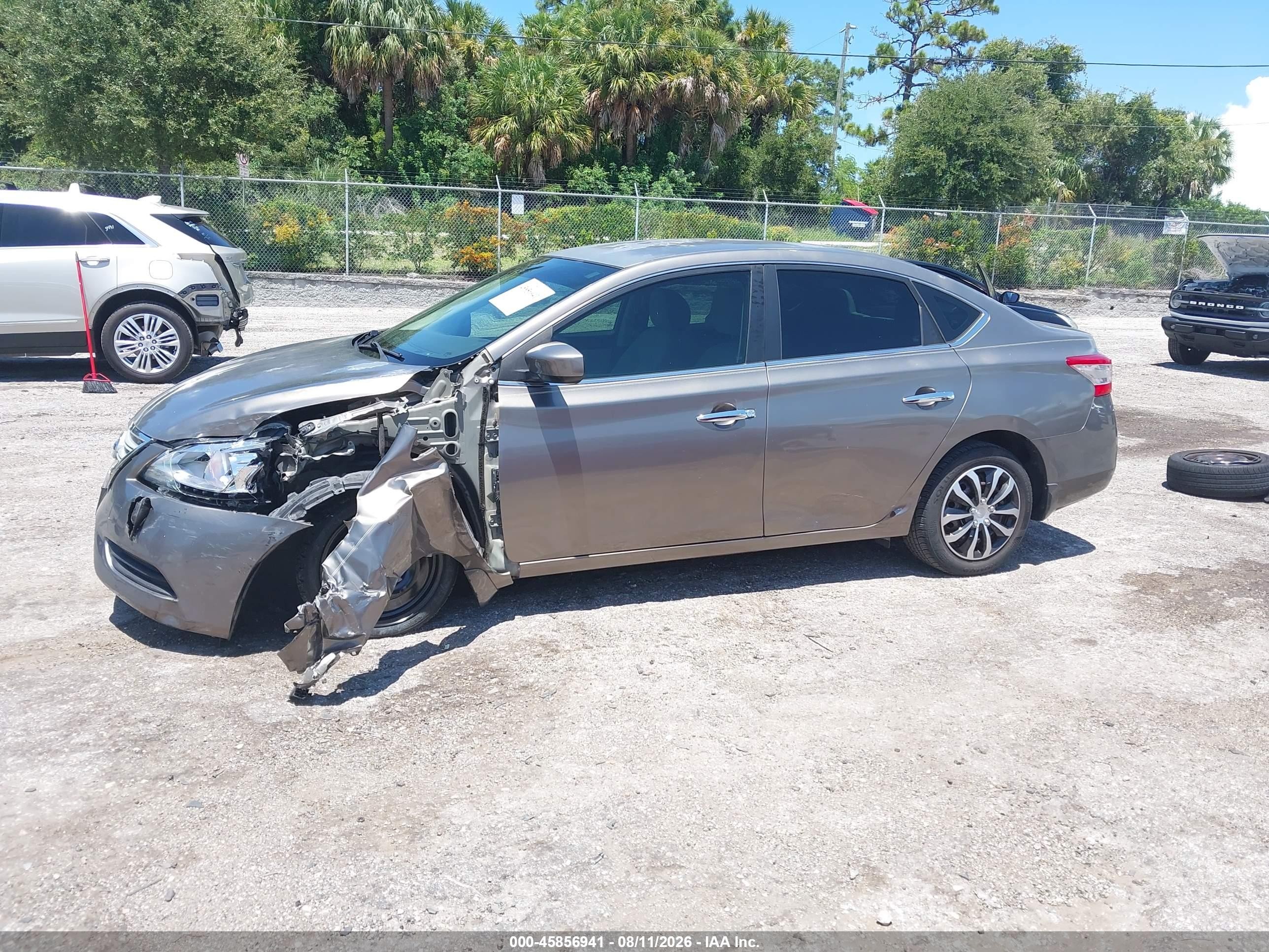 2015 Nissan Sentra Sv Серый vin: 3N1AB7AP8FY291478