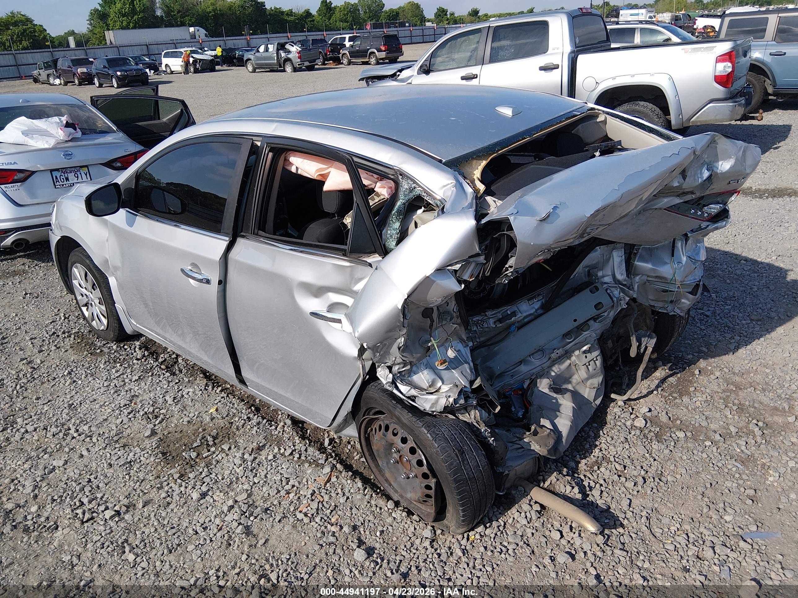 2015 Nissan Sentra Sv Silver vin: 3N1AB7AP8FY292016