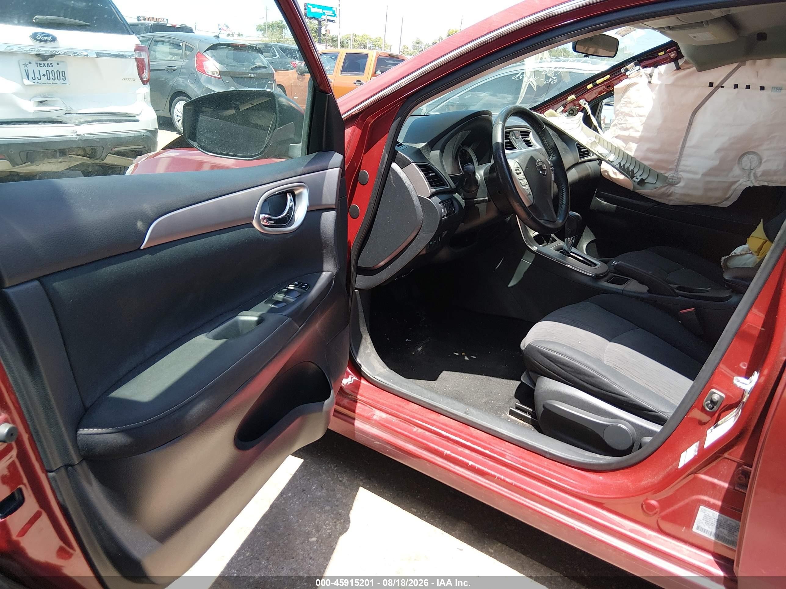 2015 Nissan Sentra Sv Red vin: 3N1AB7AP8FY298995