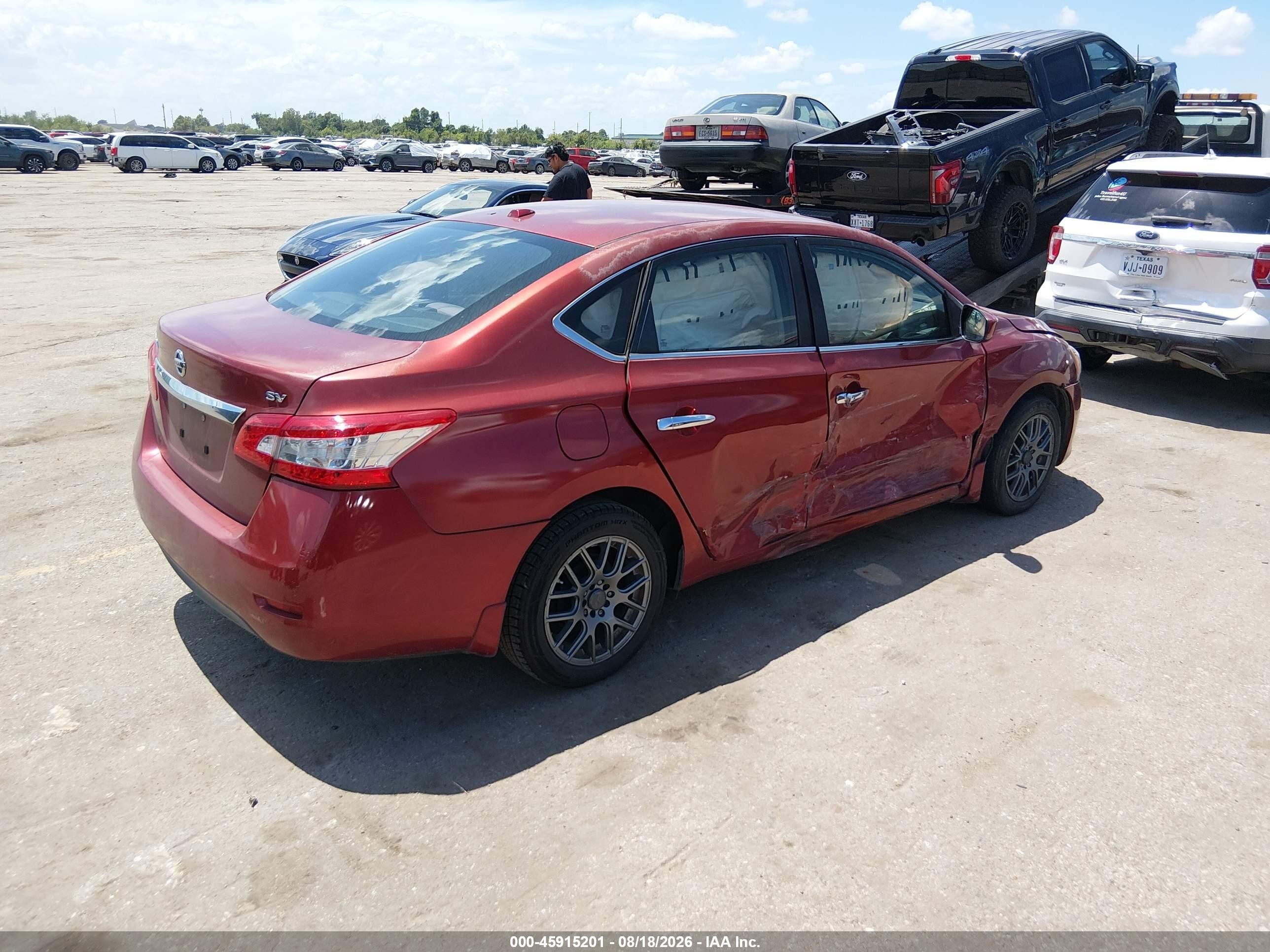 2015 Nissan Sentra Sv Red vin: 3N1AB7AP8FY298995