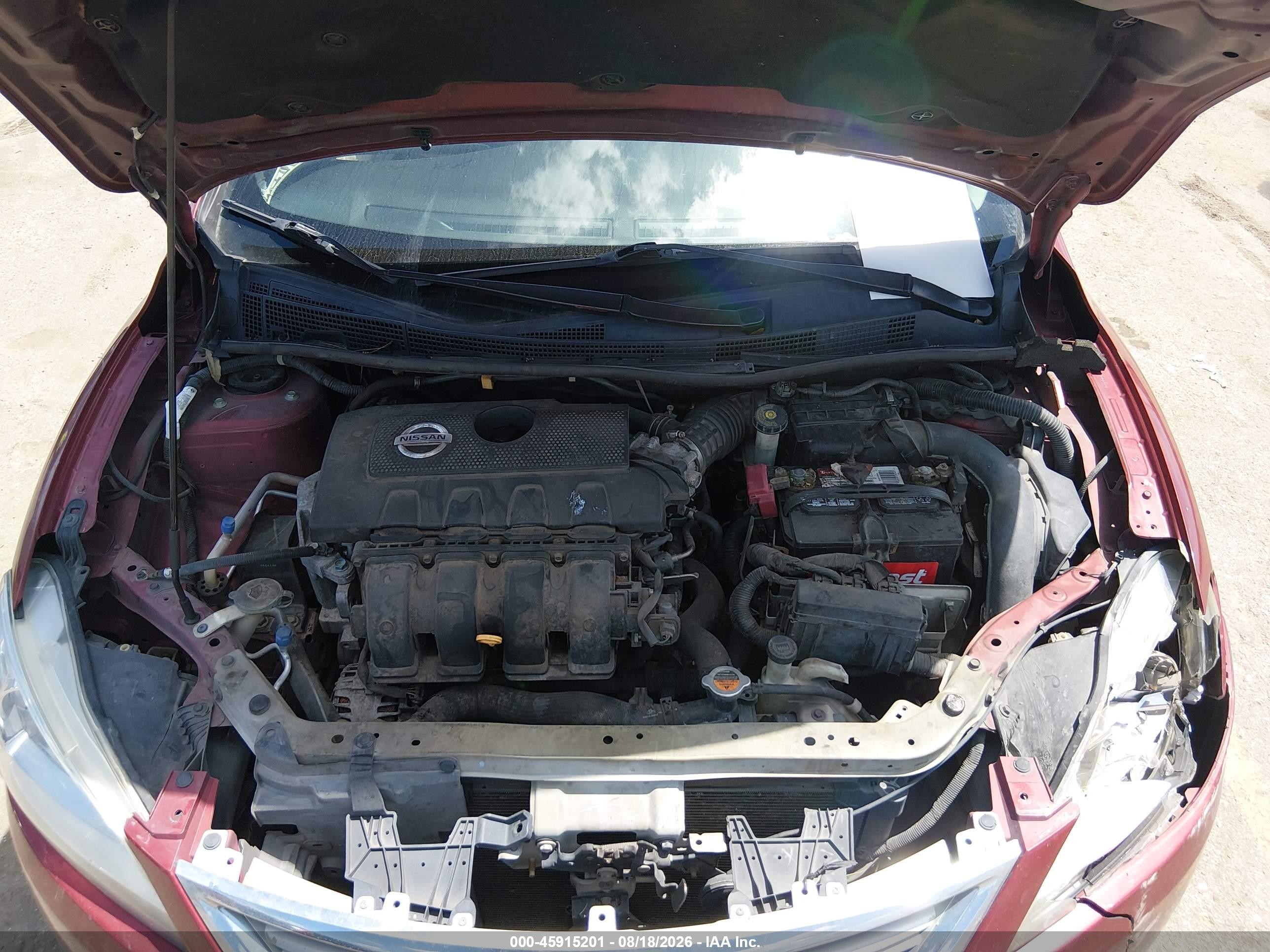 2015 Nissan Sentra Sv Red vin: 3N1AB7AP8FY298995