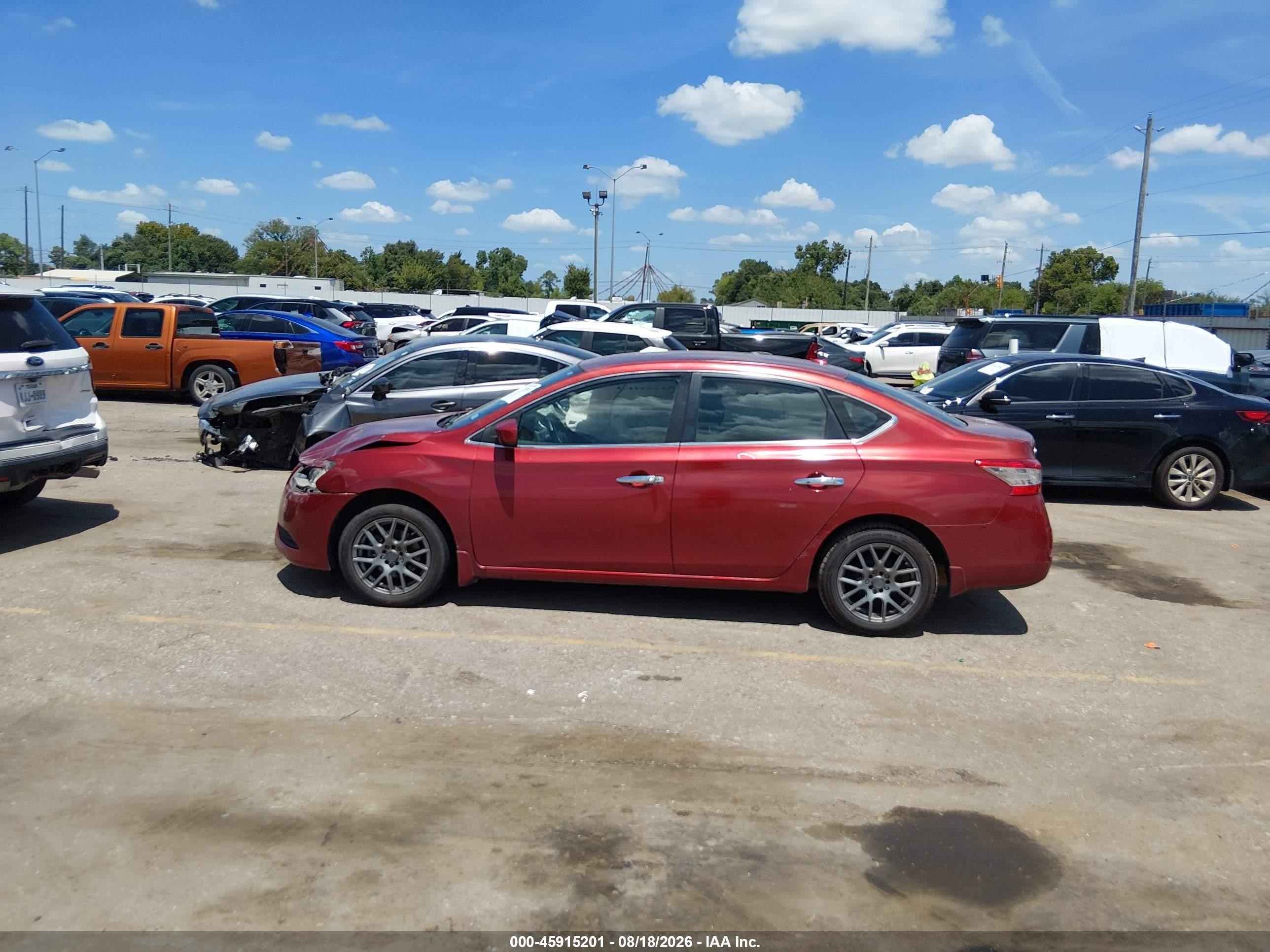2015 Nissan Sentra Sv Red vin: 3N1AB7AP8FY298995