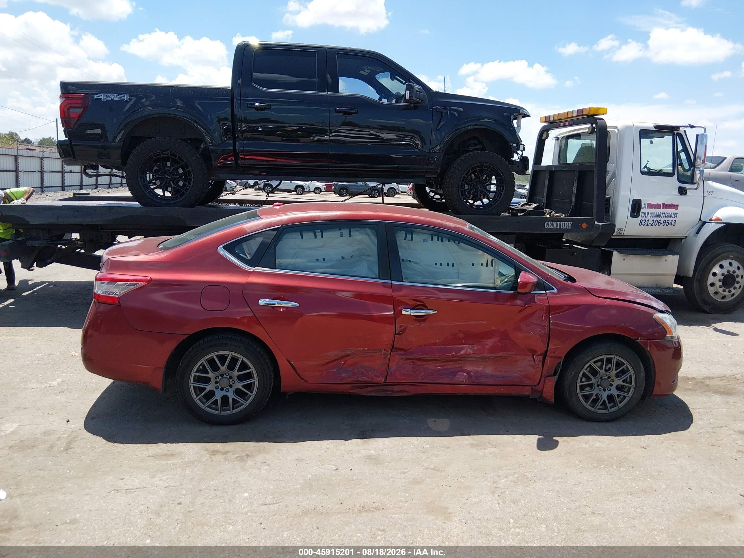 2015 Nissan Sentra Sv Red vin: 3N1AB7AP8FY298995