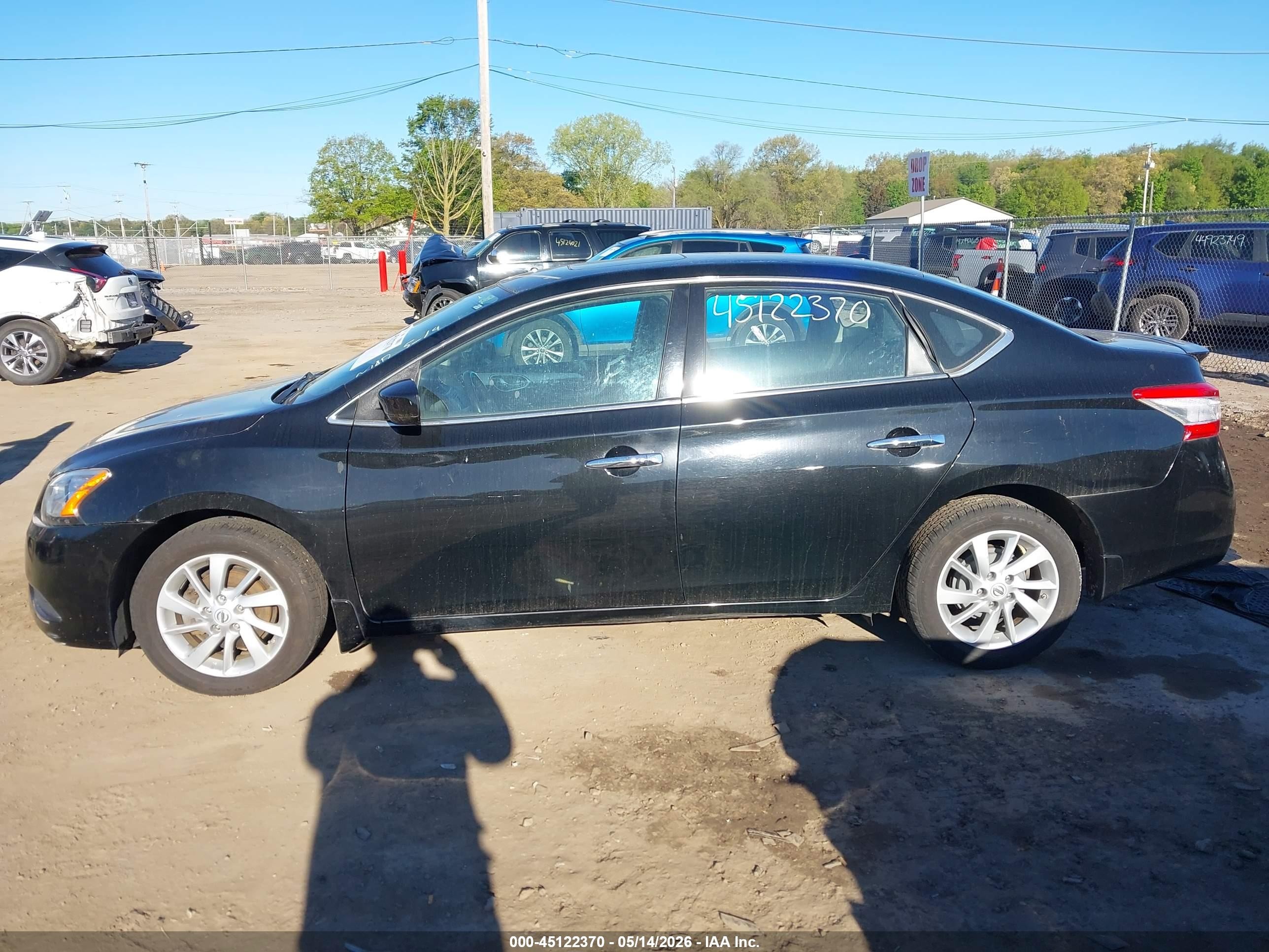 2015 Nissan Sentra Sv Black vin: 3N1AB7AP8FY299029