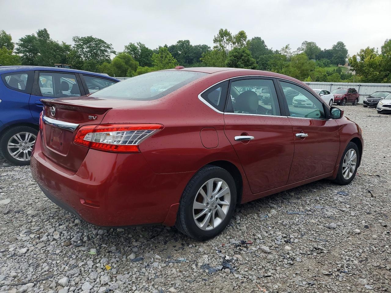 2015 Nissan Sentra Sv Красный vin: 3N1AB7AP8FY299791