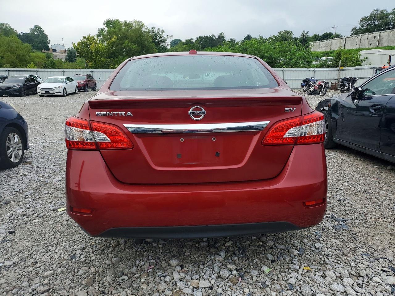 2015 Nissan Sentra Sv Красный vin: 3N1AB7AP8FY299791