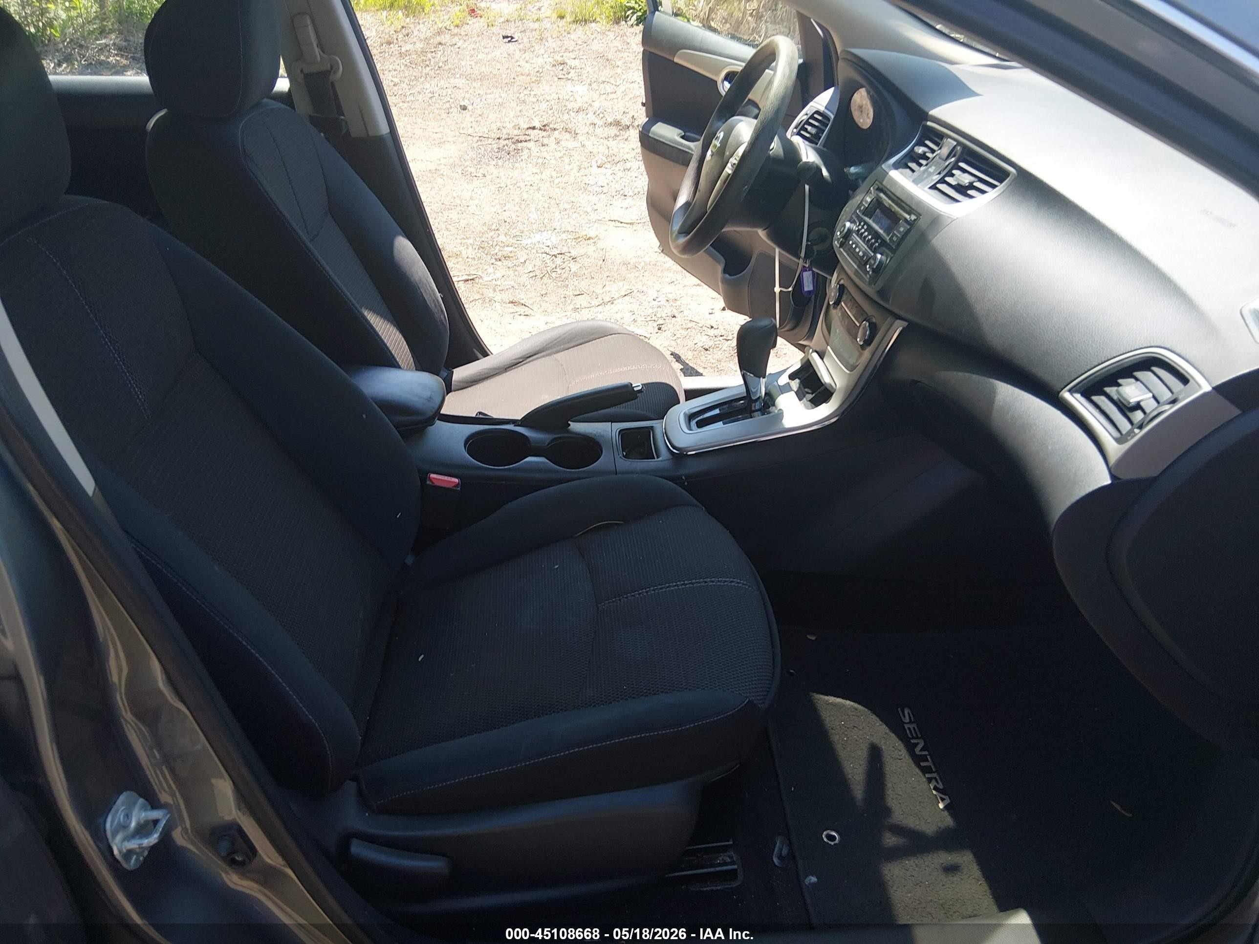 2015 Nissan Sentra S Gray vin: 3N1AB7AP8FY304522