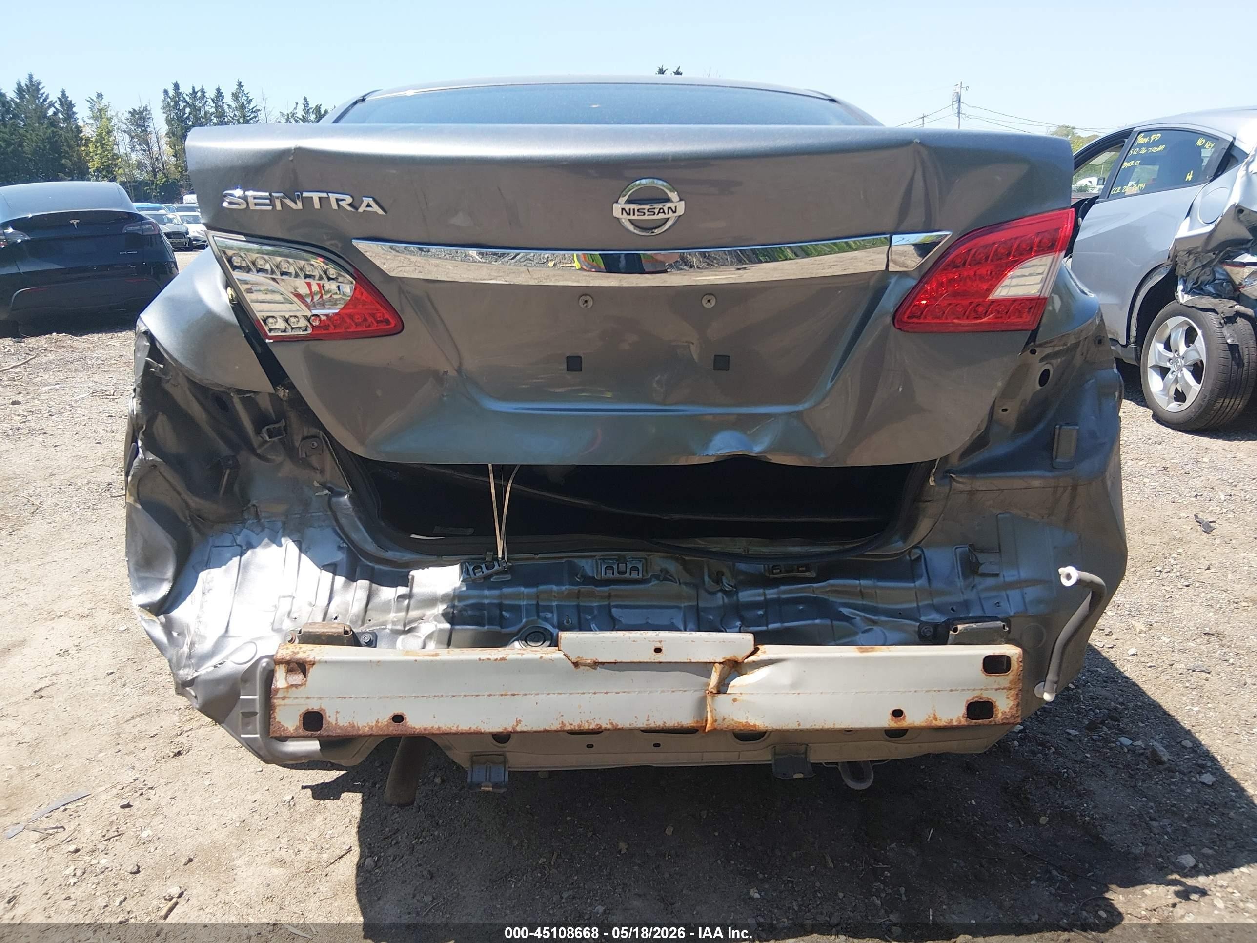 2015 Nissan Sentra S Gray vin: 3N1AB7AP8FY304522