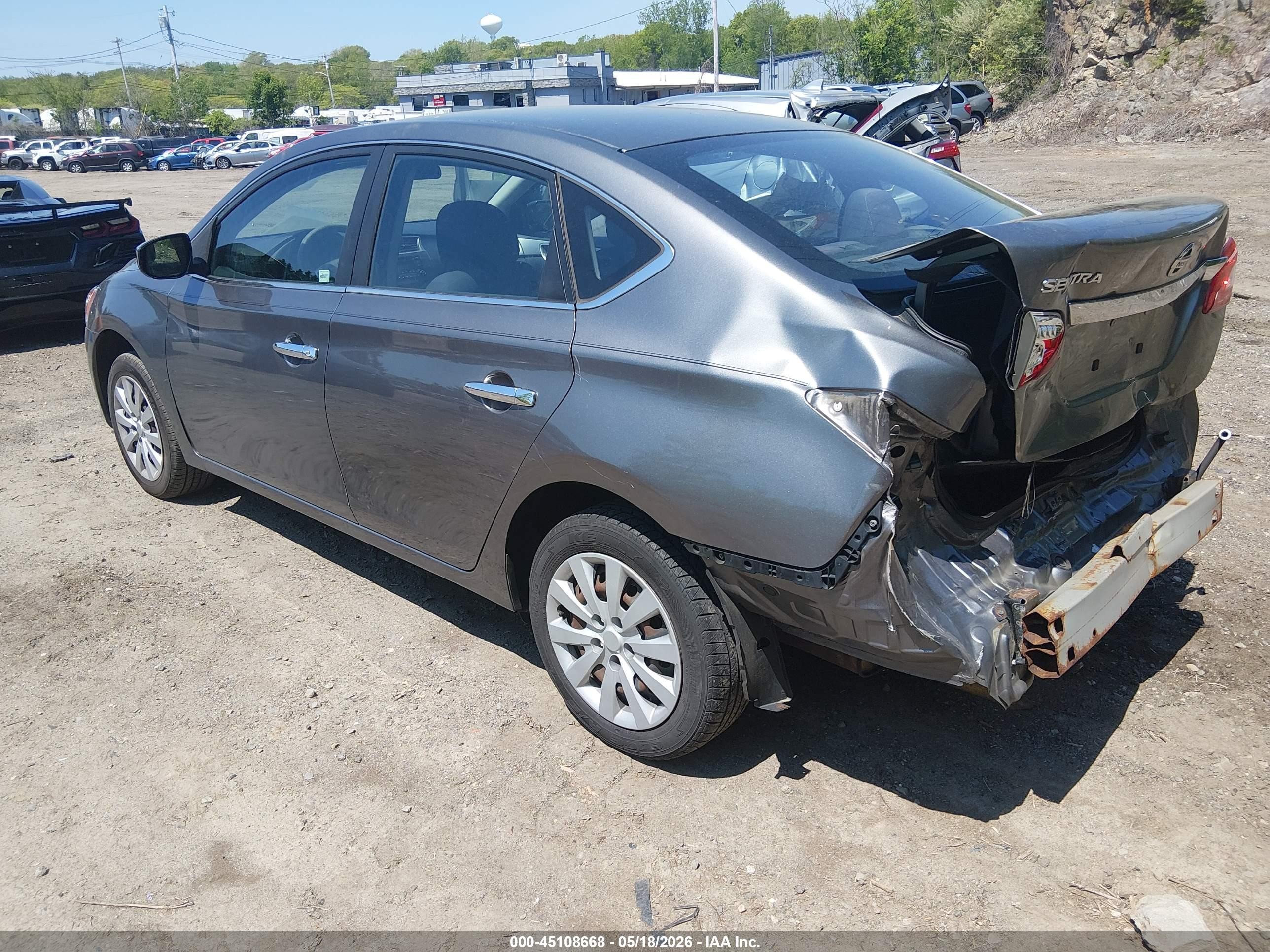 2015 Nissan Sentra S Gray vin: 3N1AB7AP8FY304522