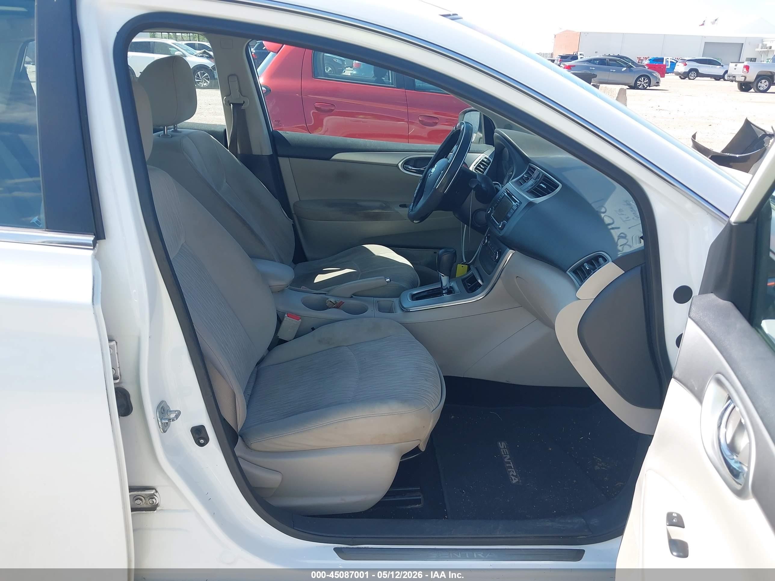 2015 Nissan Sentra Sv White vin: 3N1AB7AP8FY306593