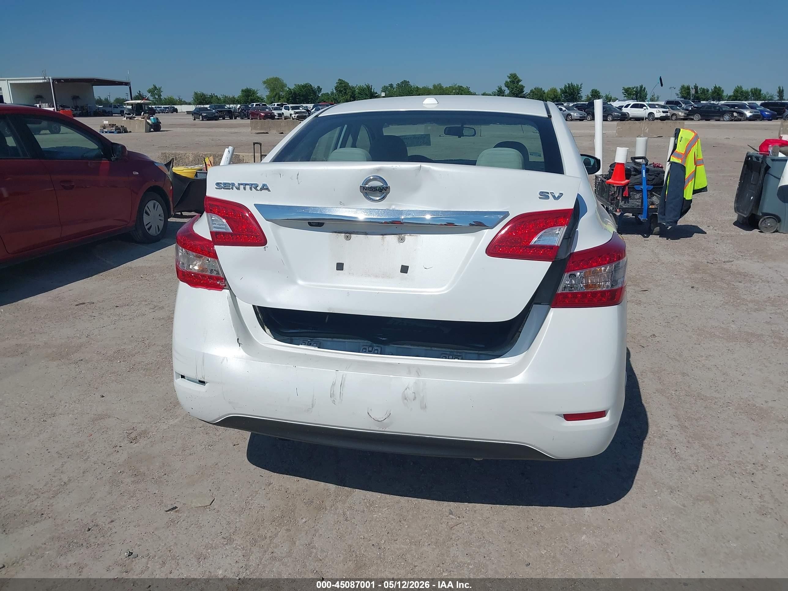 2015 Nissan Sentra Sv White vin: 3N1AB7AP8FY306593
