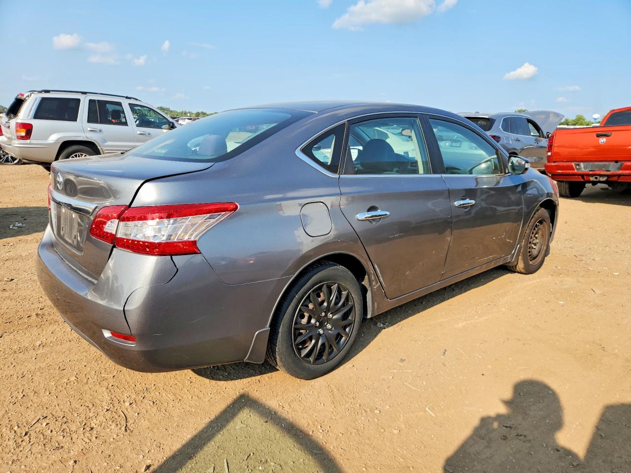2015 Nissan Sentra S Gray vin: 3N1AB7AP8FY309722