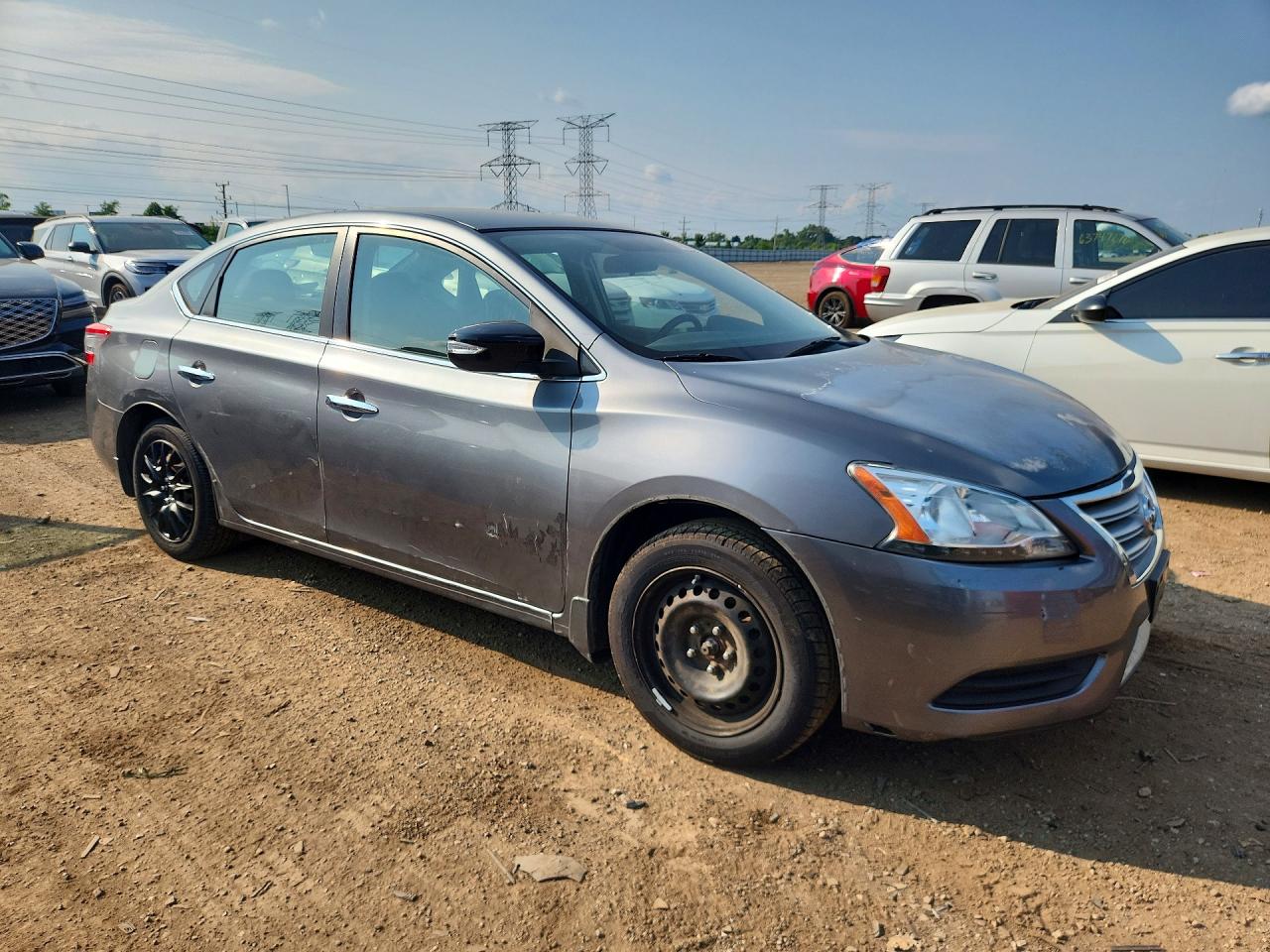 2015 Nissan Sentra S Gray vin: 3N1AB7AP8FY309722