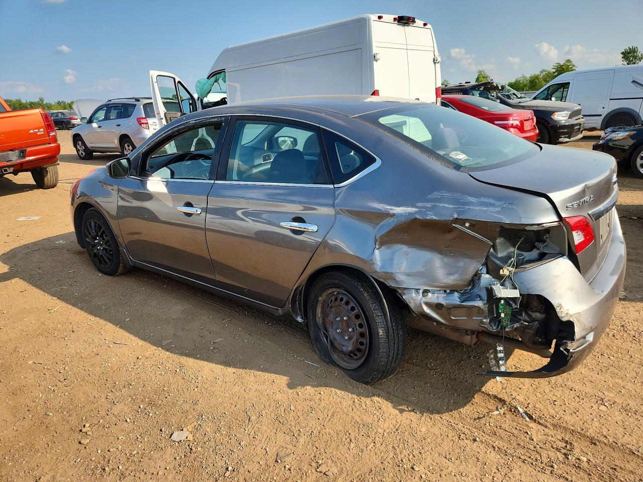 2015 Nissan Sentra S Gray vin: 3N1AB7AP8FY309722