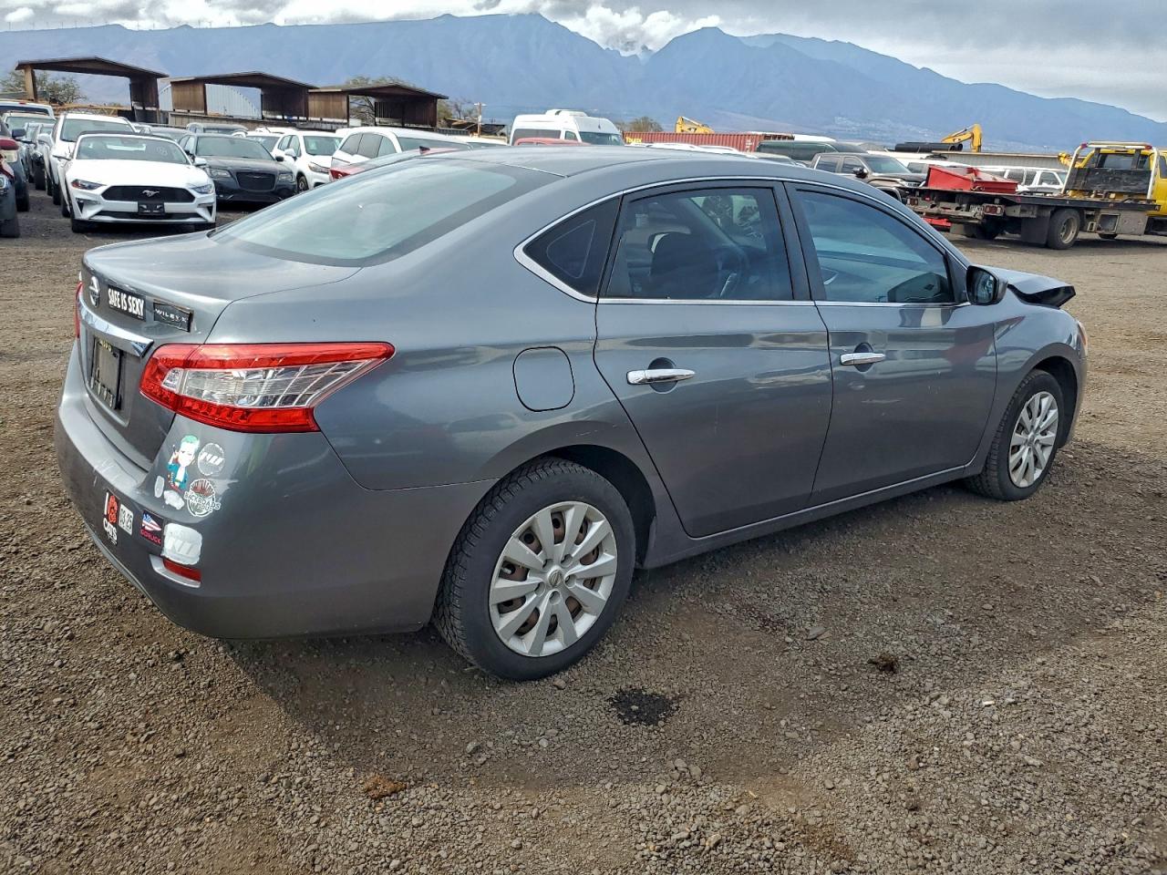 2015 Nissan Sentra S Gray vin: 3N1AB7AP8FY313141