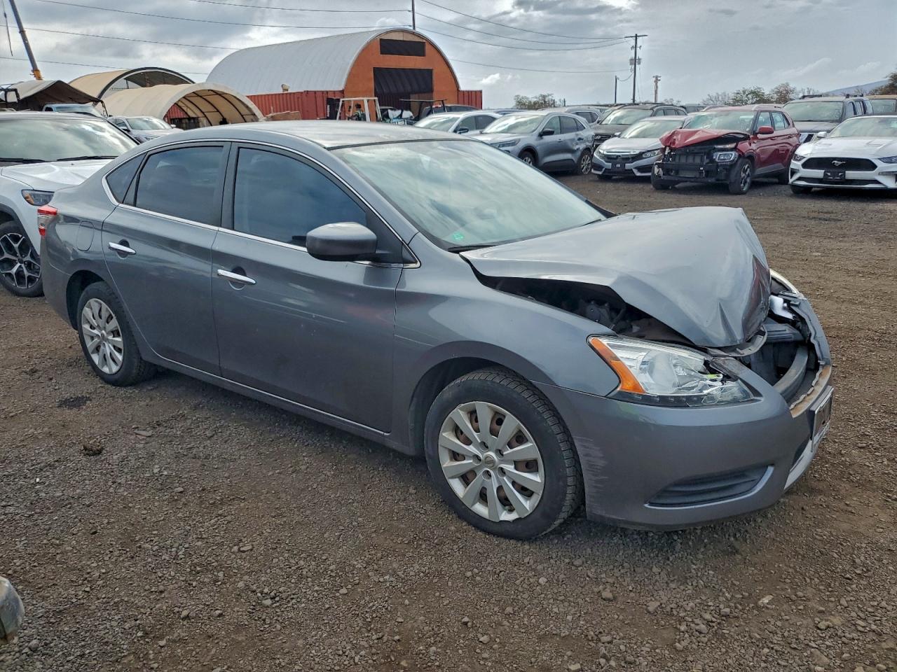 2015 Nissan Sentra S Gray vin: 3N1AB7AP8FY313141