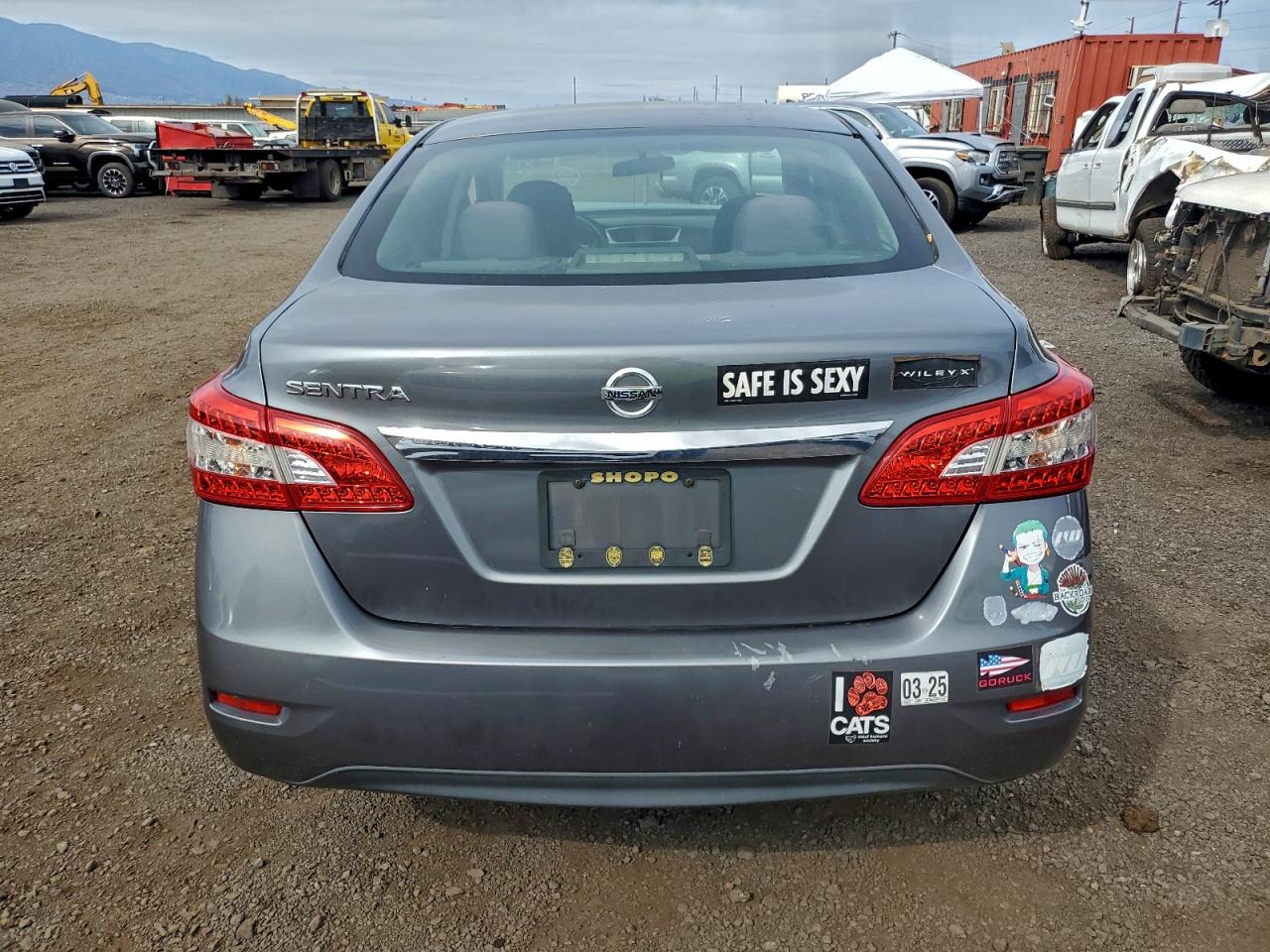 2015 Nissan Sentra S Gray vin: 3N1AB7AP8FY313141