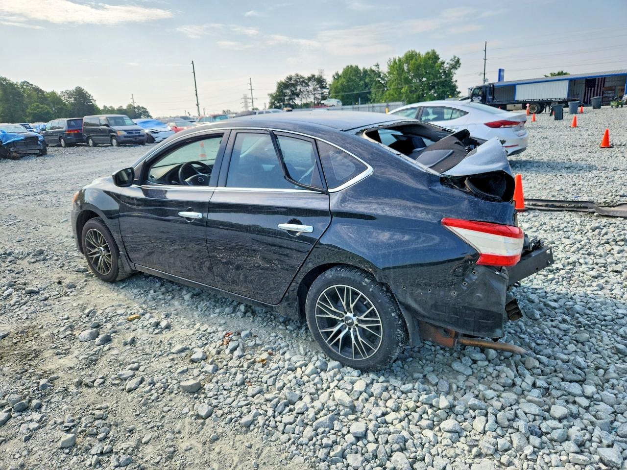 2015 Nissan Sentra S Black vin: 3N1AB7AP8FY317528