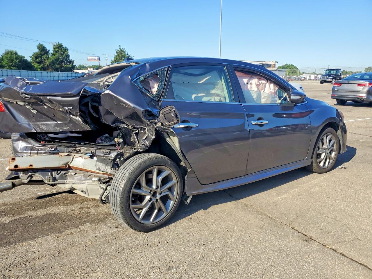 2015 Nissan Sentra Sr Gray vin: 3N1AB7AP8FY320834