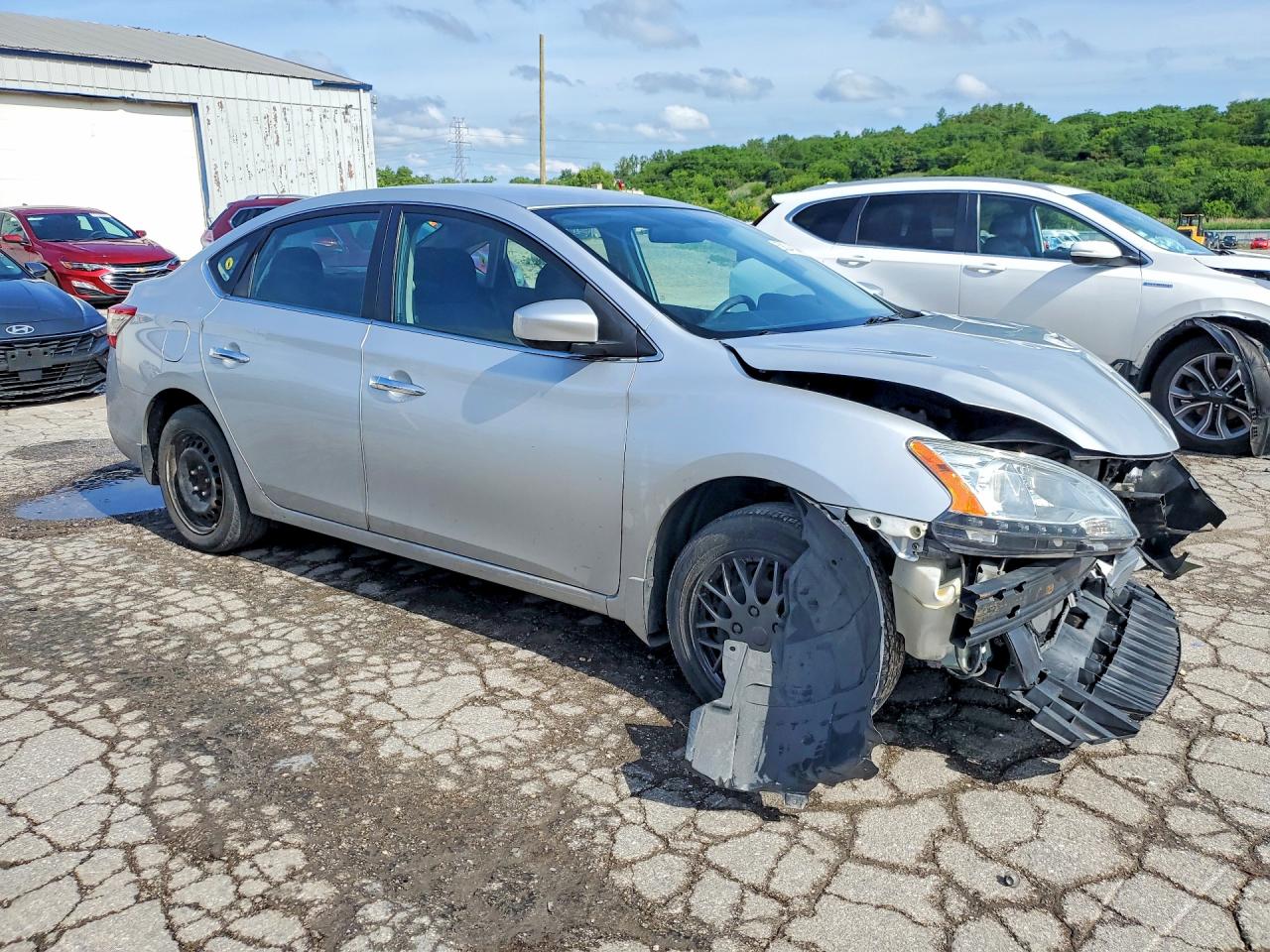 2015 Nissan Sentra S Silver vin: 3N1AB7AP8FY330098