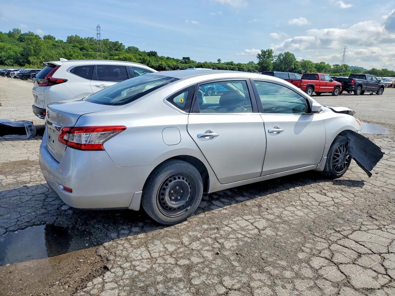 2015 Nissan Sentra S Silver vin: 3N1AB7AP8FY330098