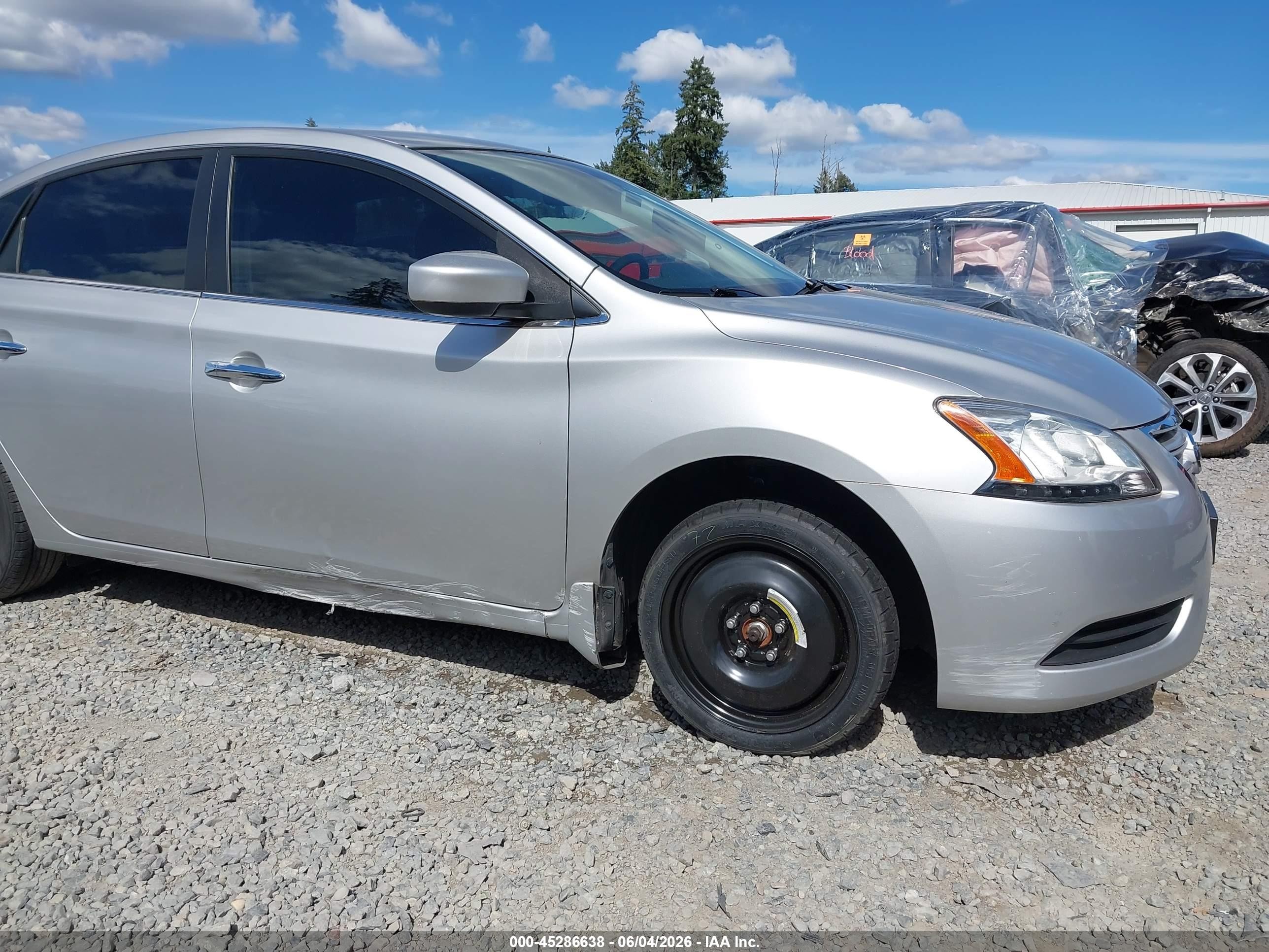 2015 Nissan Sentra S Silver vin: 3N1AB7AP8FY330151