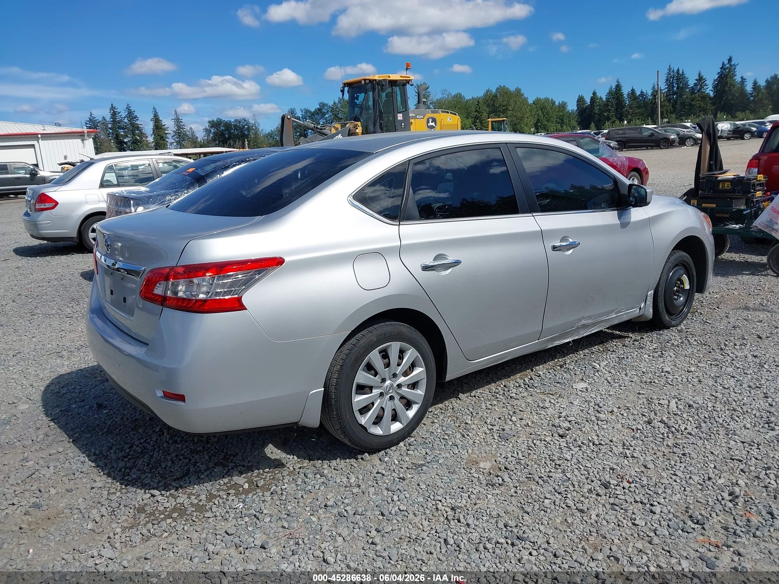 2015 Nissan Sentra S Silver vin: 3N1AB7AP8FY330151