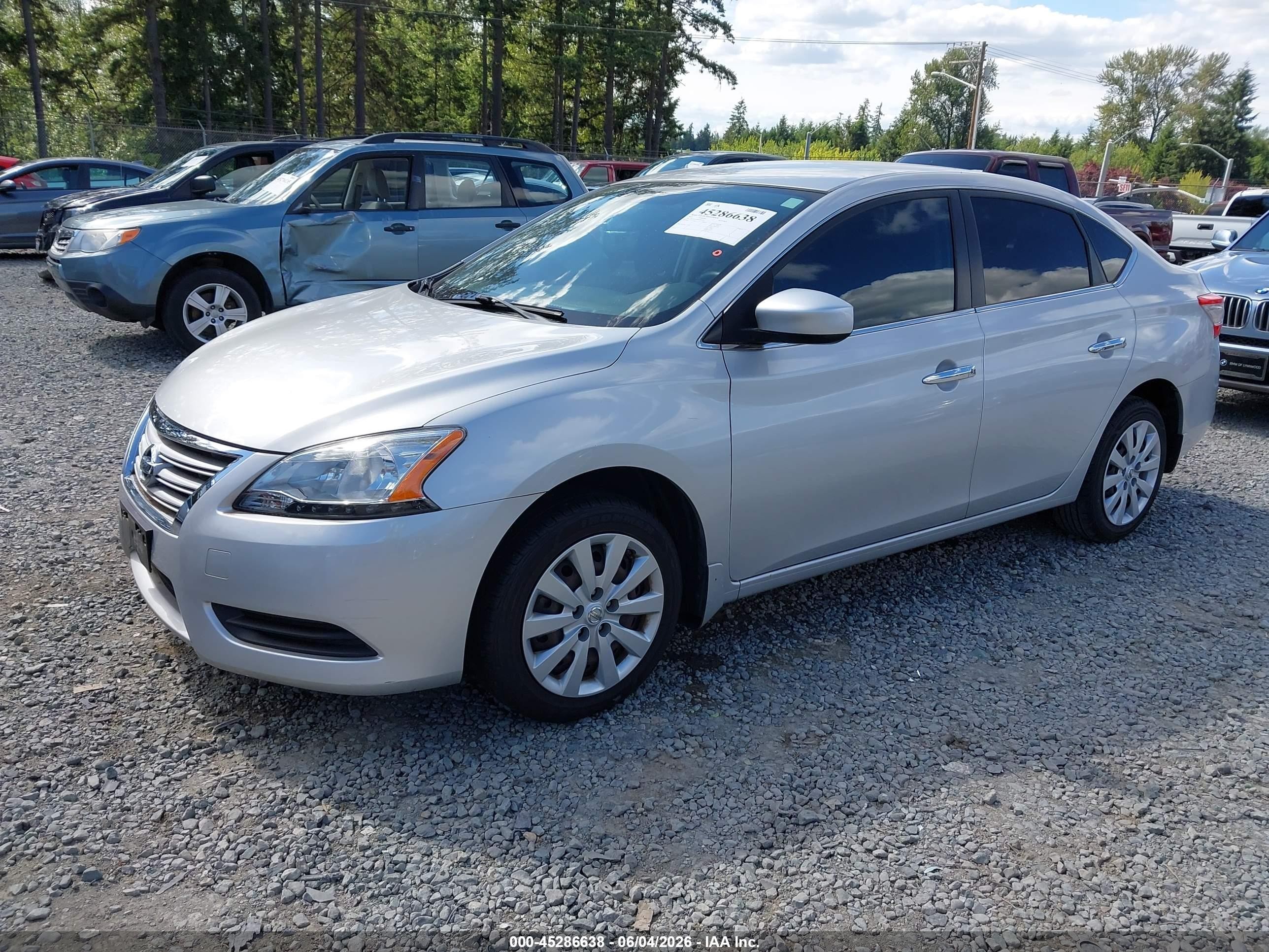 2015 Nissan Sentra S Silver vin: 3N1AB7AP8FY330151