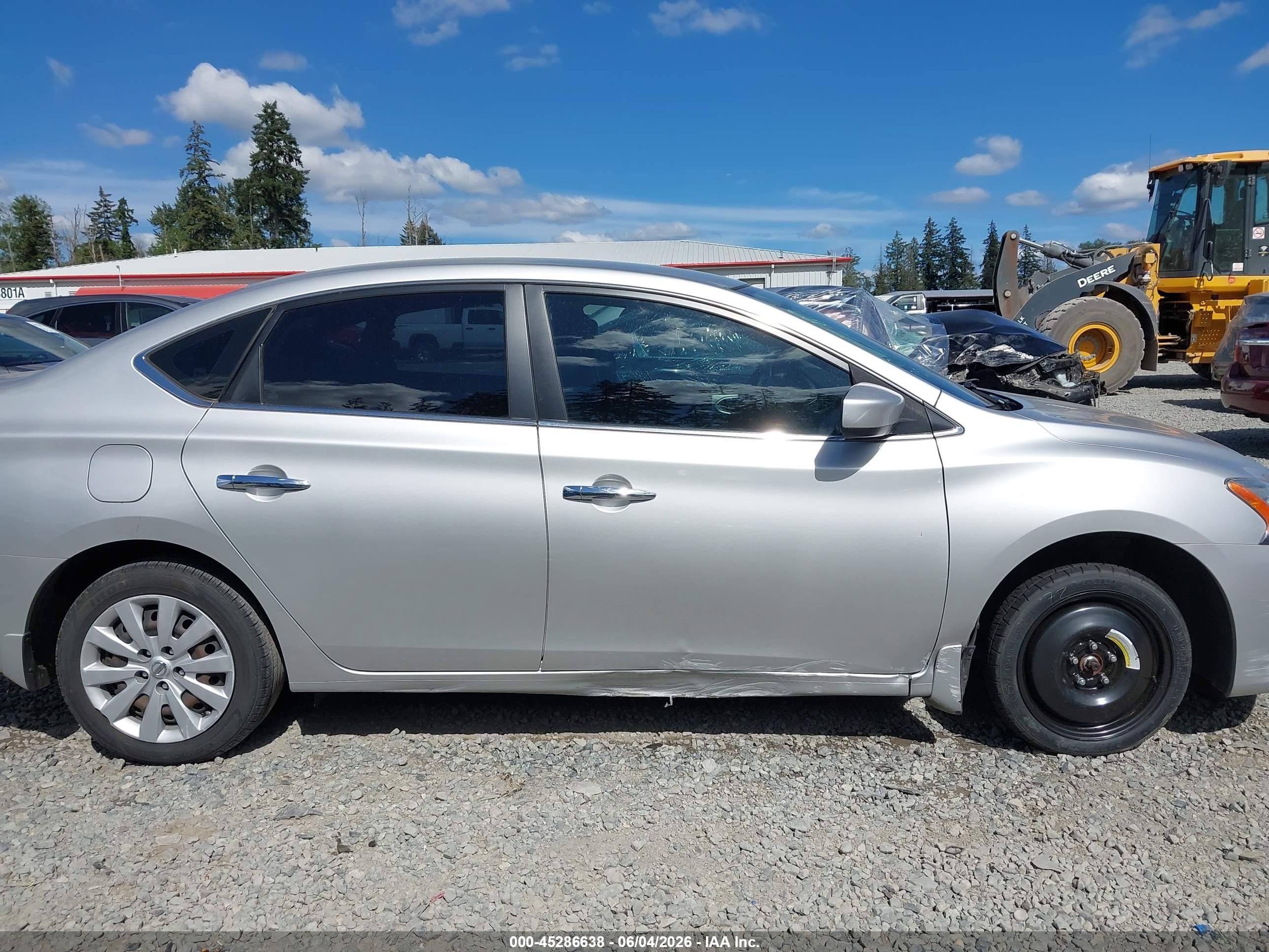 2015 Nissan Sentra S Silver vin: 3N1AB7AP8FY330151