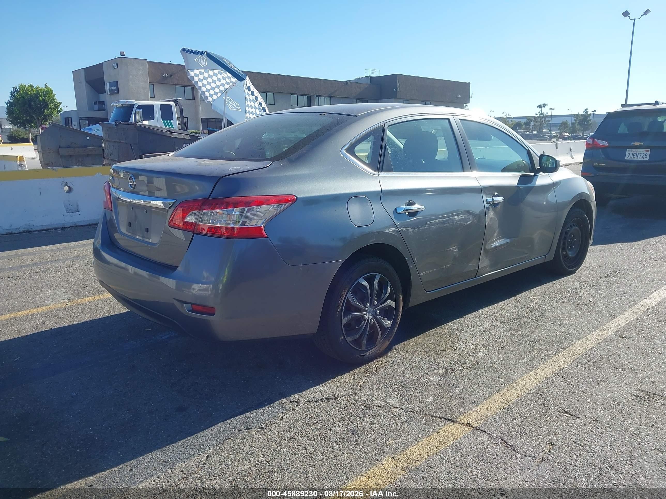 2015 Nissan Sentra S Gray vin: 3N1AB7AP8FY330327
