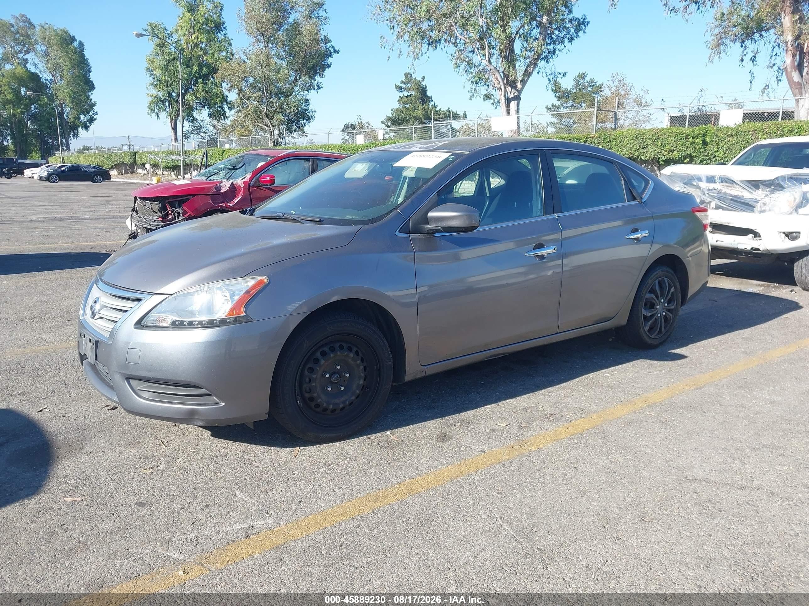 2015 Nissan Sentra S Gray vin: 3N1AB7AP8FY330327