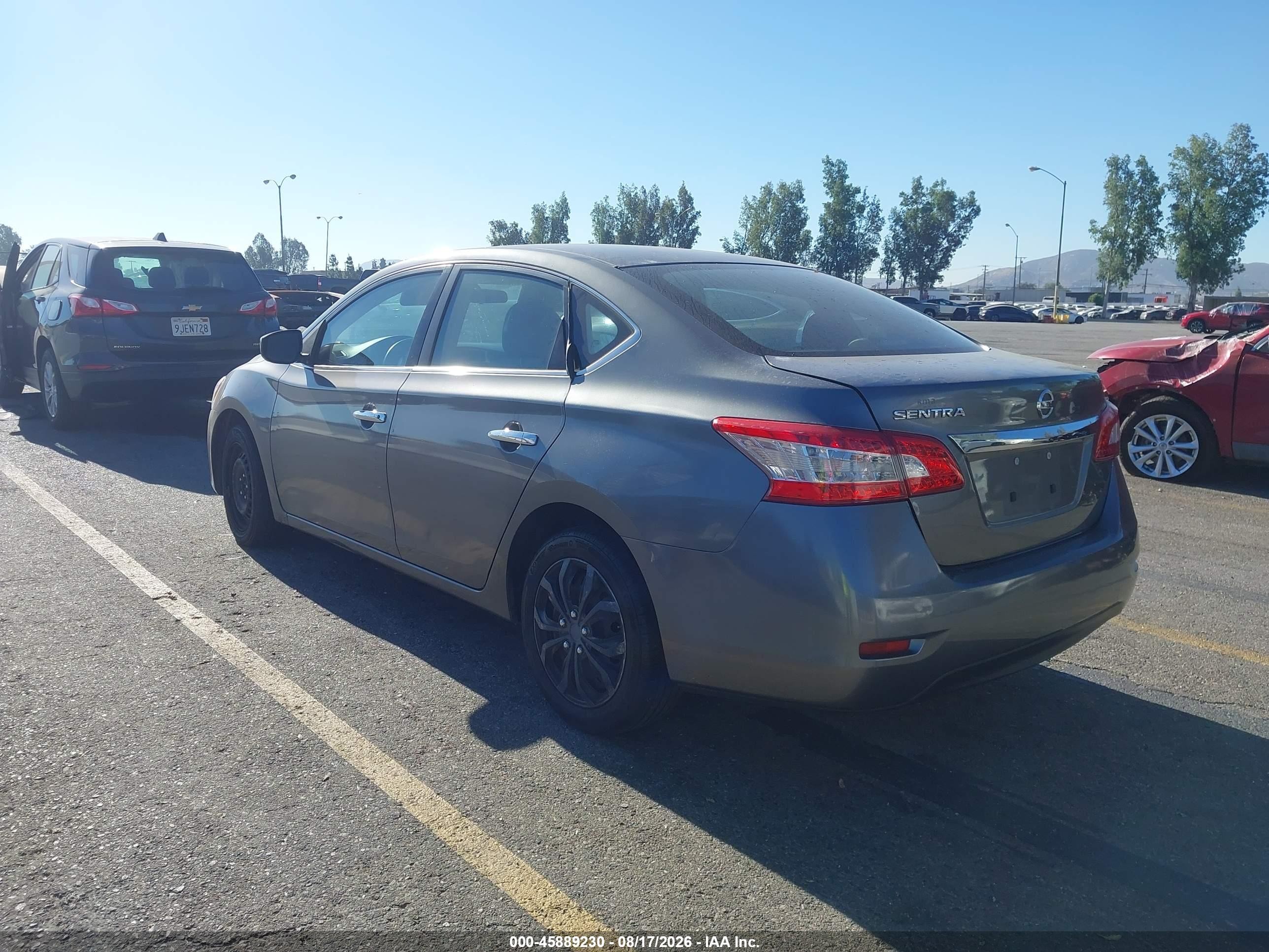 2015 Nissan Sentra S Gray vin: 3N1AB7AP8FY330327